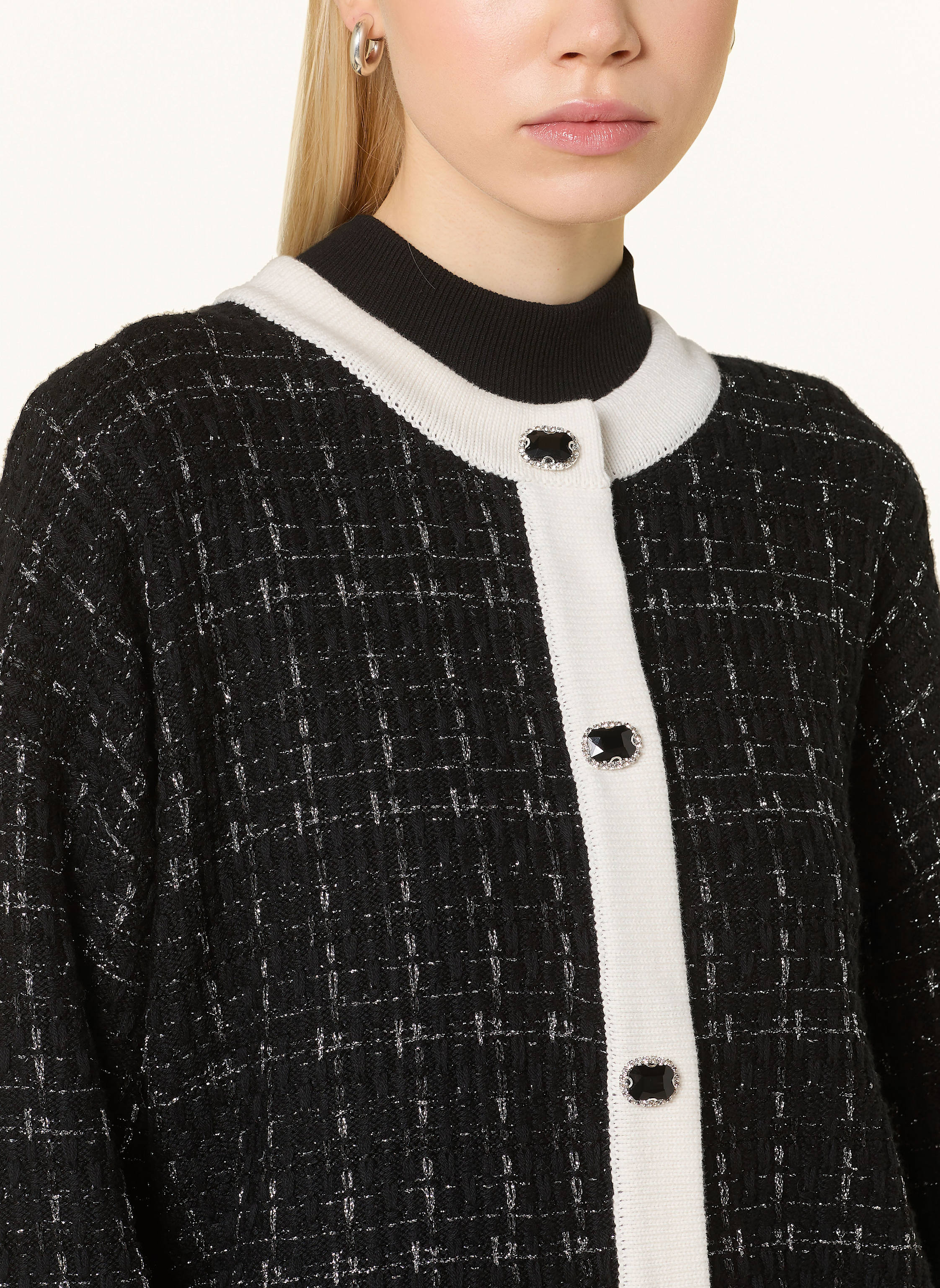 Thumbnail - Liu Jo Tweed-Jacke Mit Glitzergarn schwarz