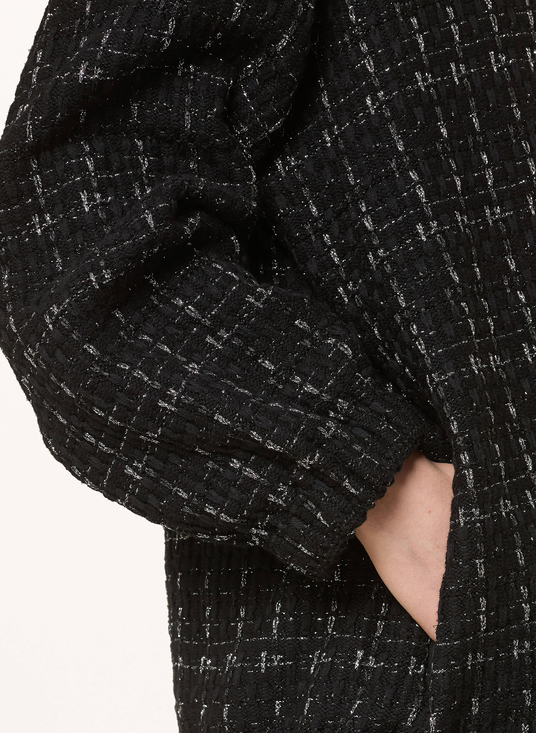 Thumbnail - Liu Jo Tweed-Jacke Mit Glitzergarn schwarz