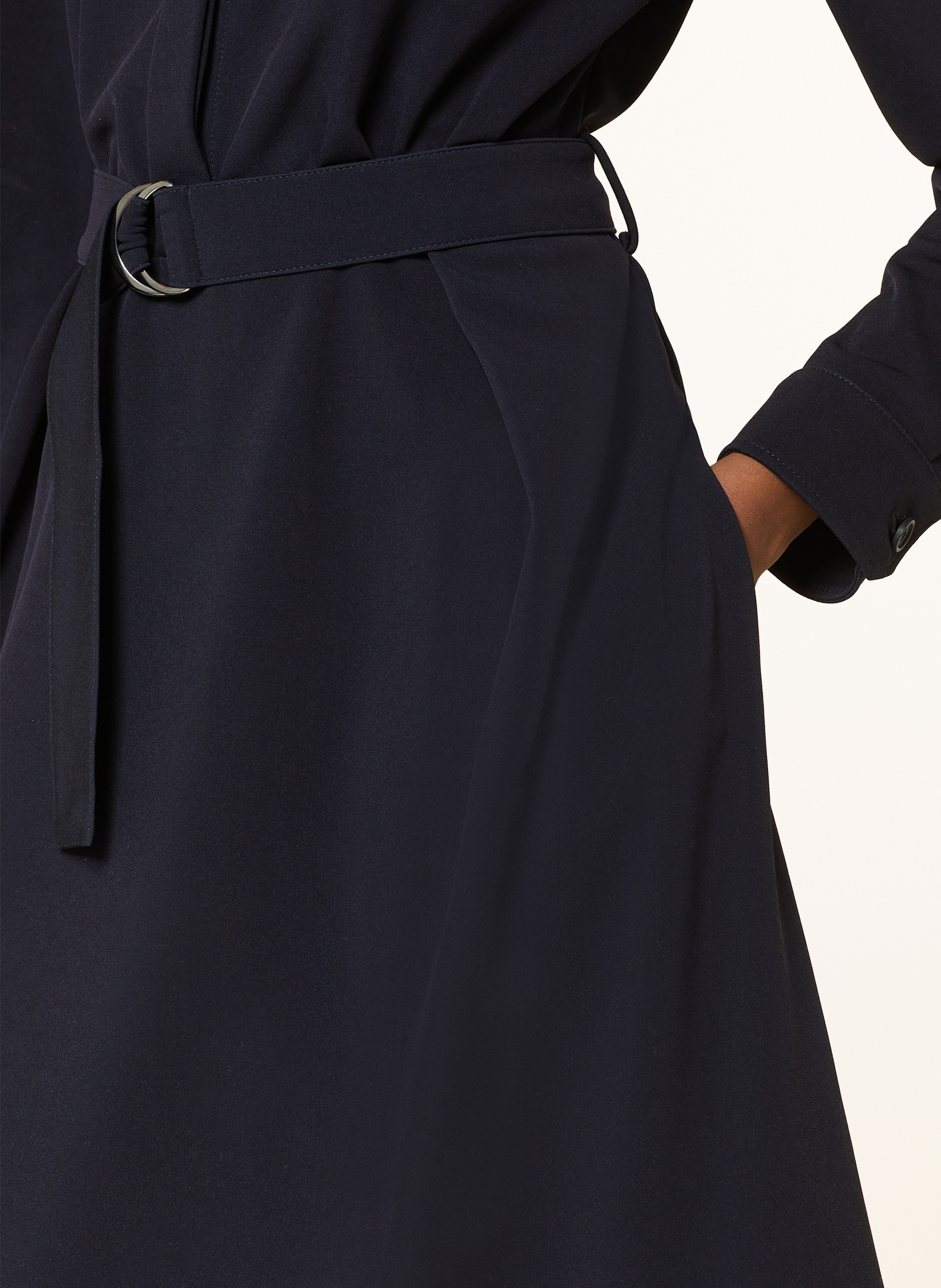 Thumbnail - Weekend Max Mara Hemdblusenkleid Brest Aus Jersey blau