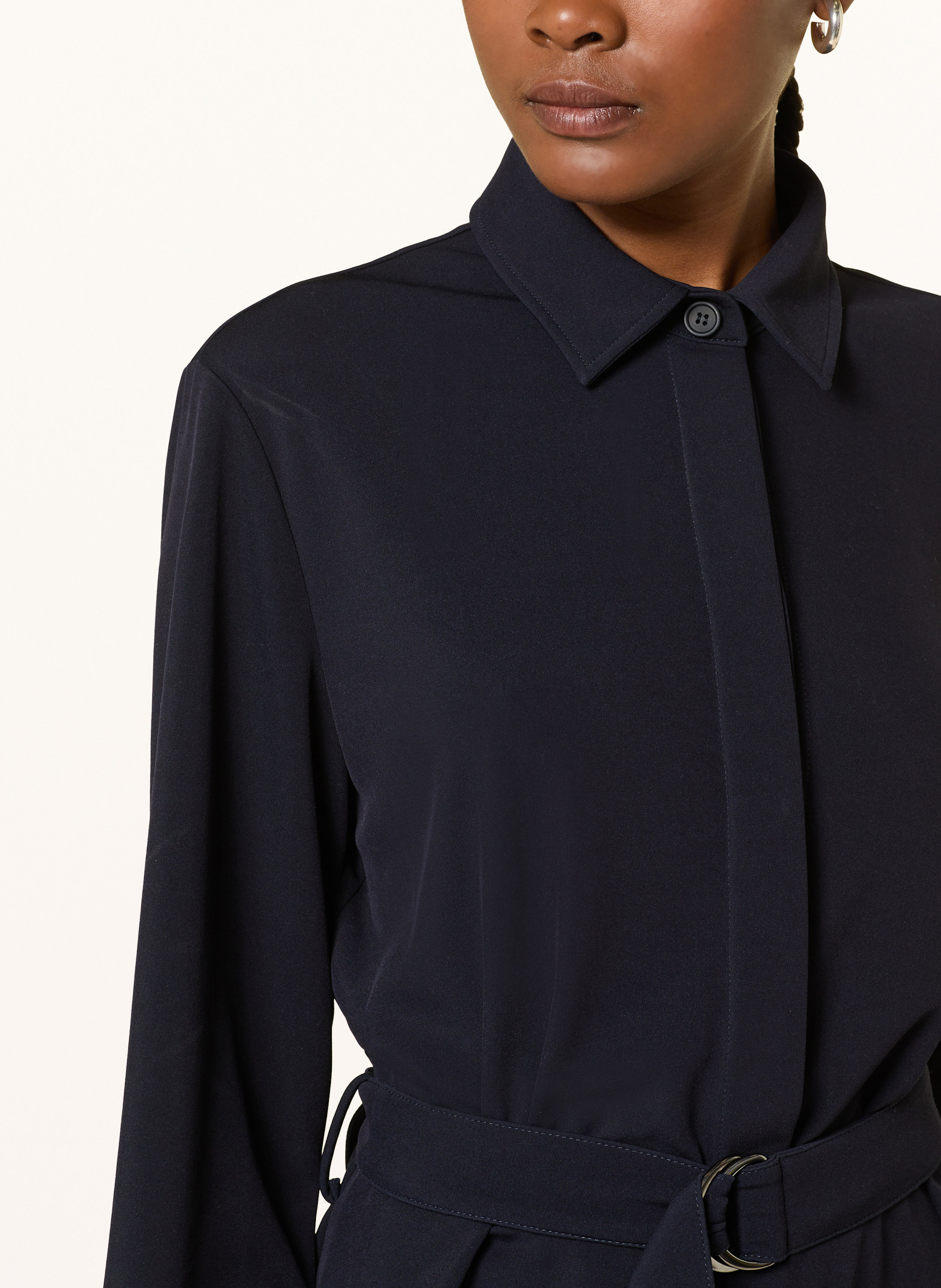 Thumbnail - Weekend Max Mara Hemdblusenkleid Brest Aus Jersey blau