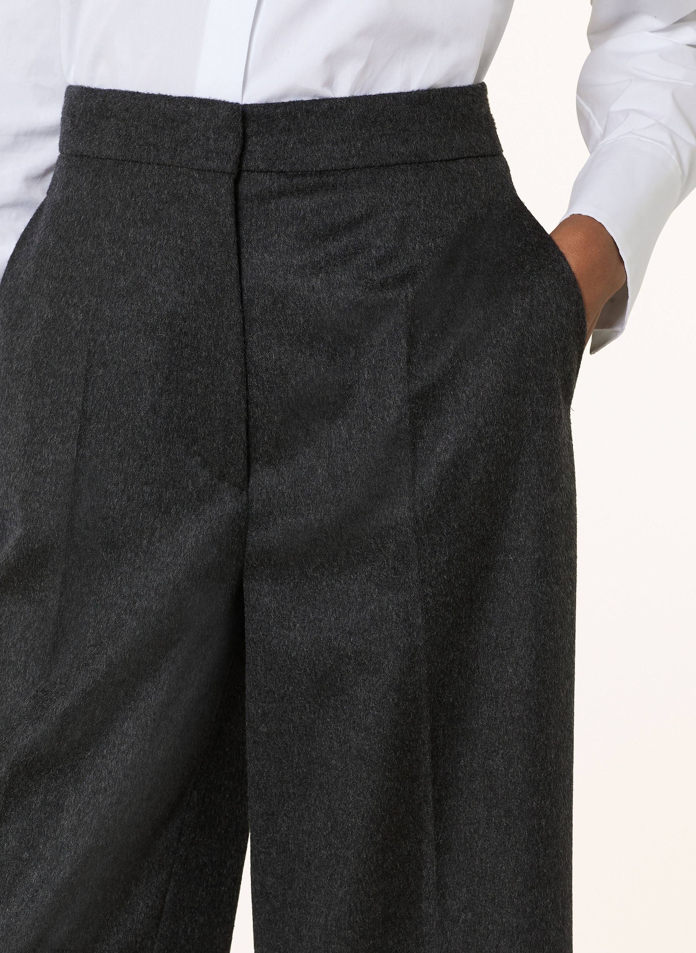 Thumbnail - Max Mara Studio Marlenehose Marengo Aus Flanell grau
