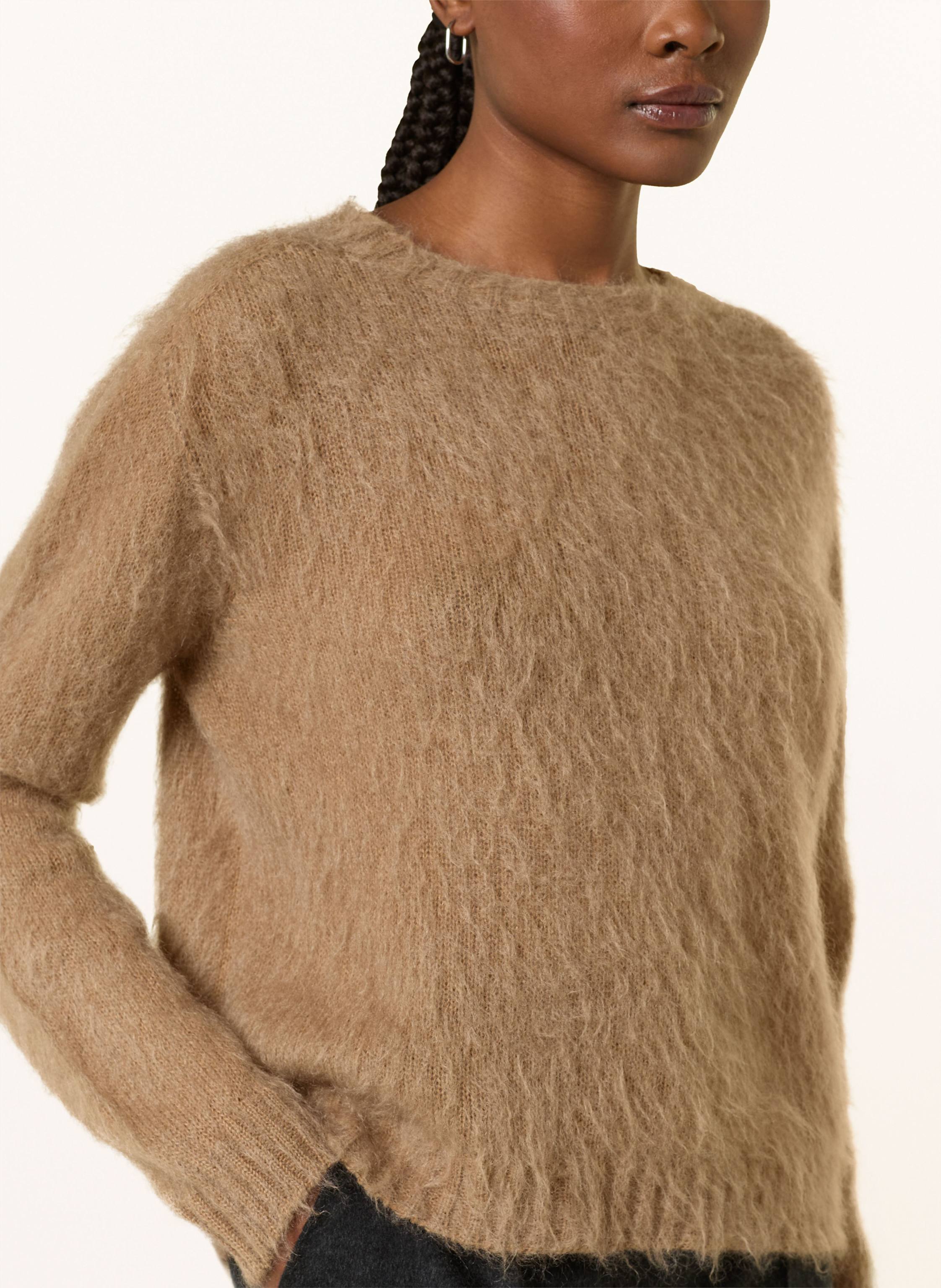 Thumbnail - Max Mara Studio Pullover Aceto Mit Mohair braun
