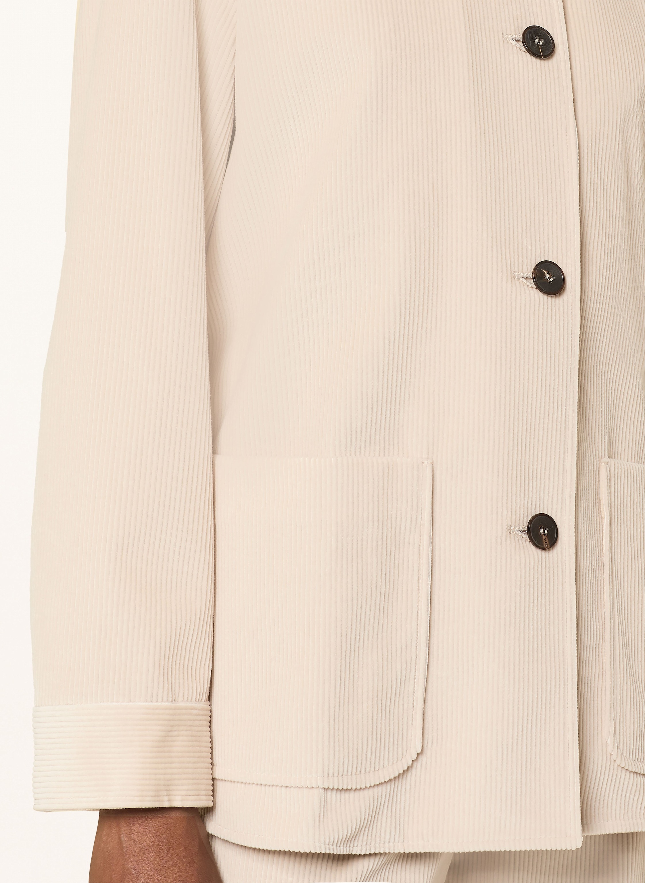 Thumbnail - Max Mara Studio Hemdbluse Trau Aus Cord beige
