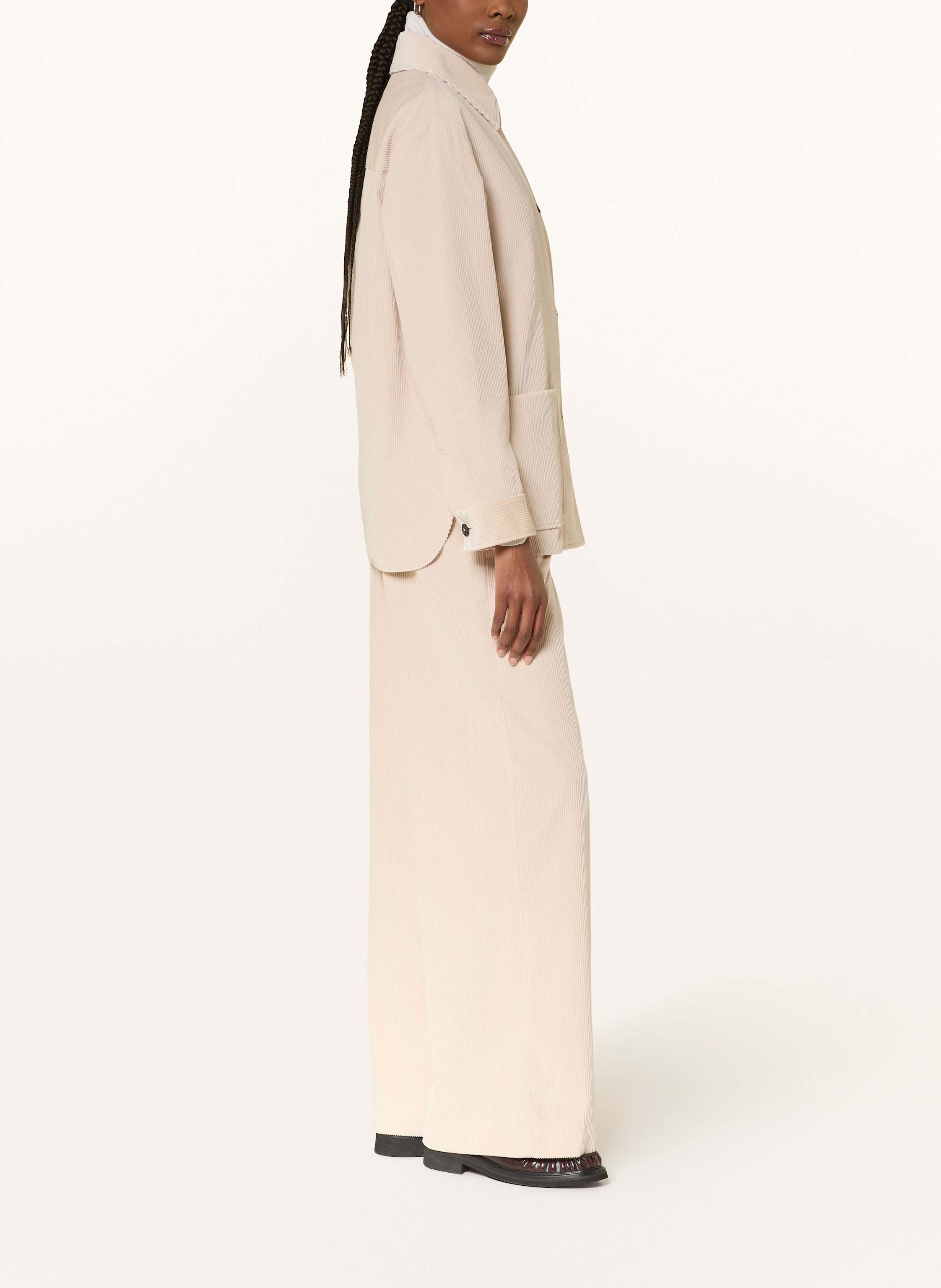 Thumbnail - Max Mara Studio Marlenehose Faretra Aus Cord beige