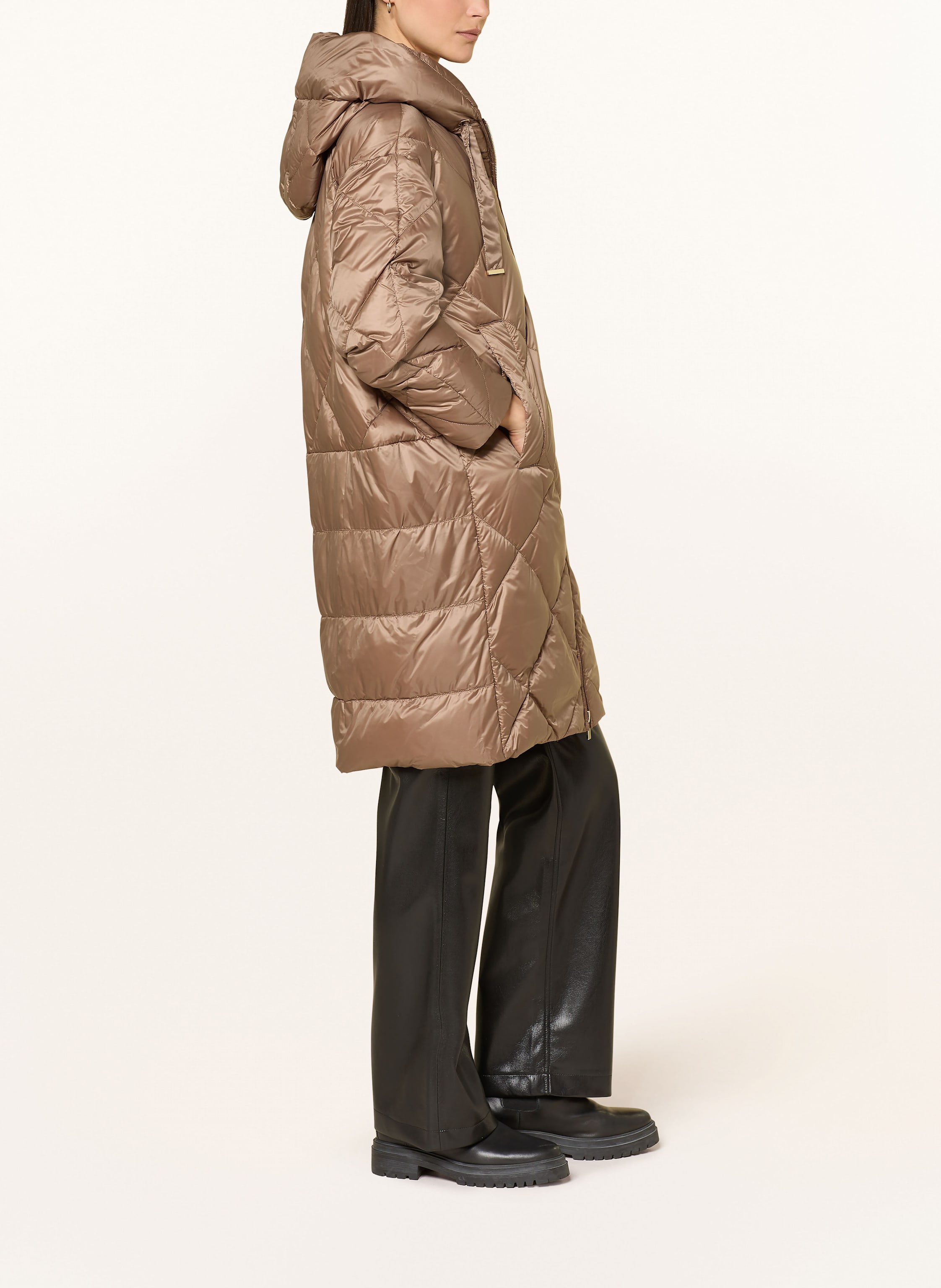 Thumbnail - Max Mara The Cube Daunenmantel Trefe braun