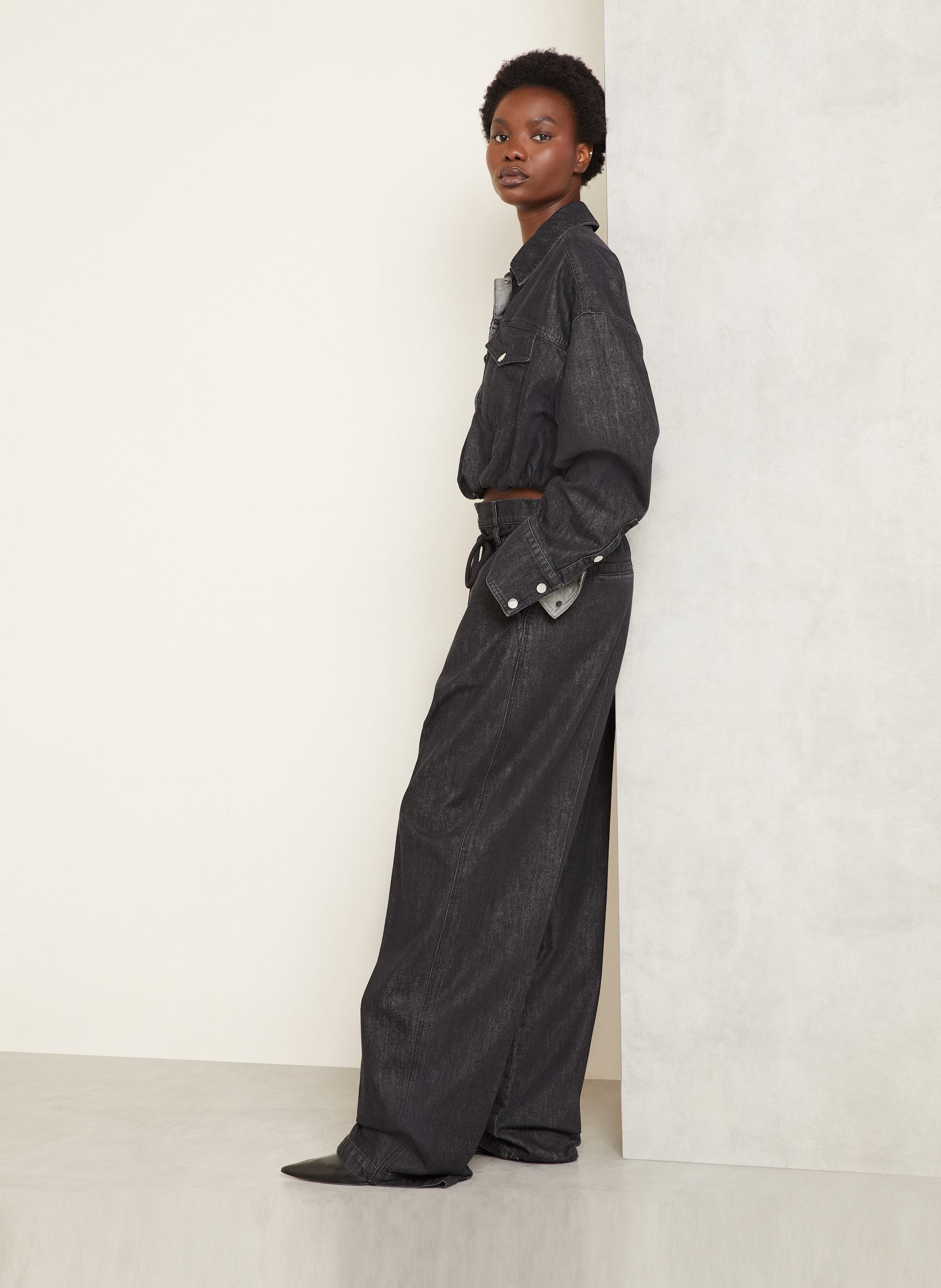 Thumbnail - Sportmax Wide Leg Jeans Capsula schwarz