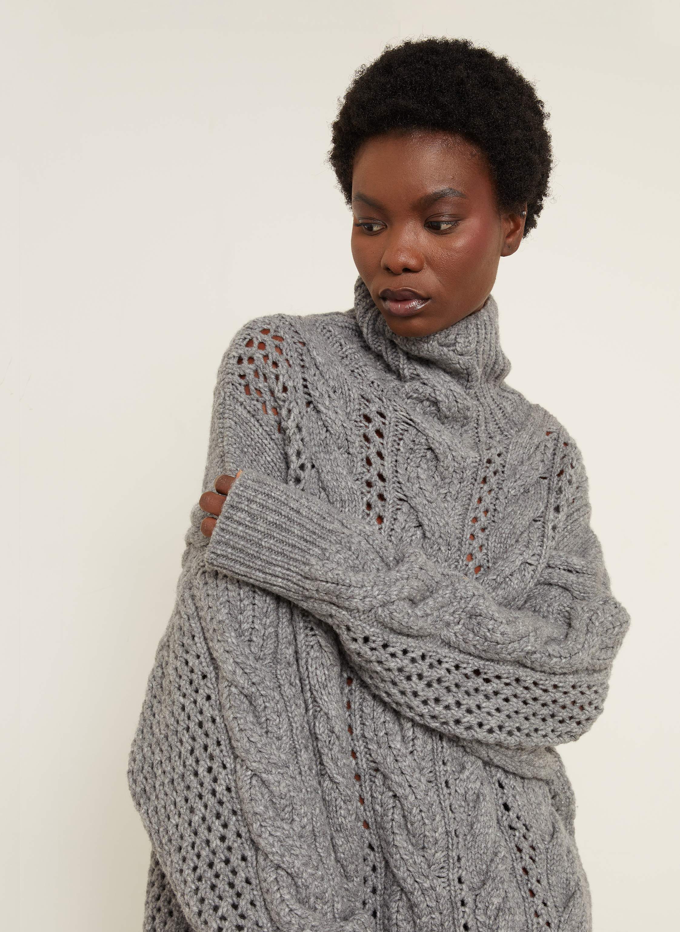 Thumbnail - Sportmax Strickkleid Calco grau