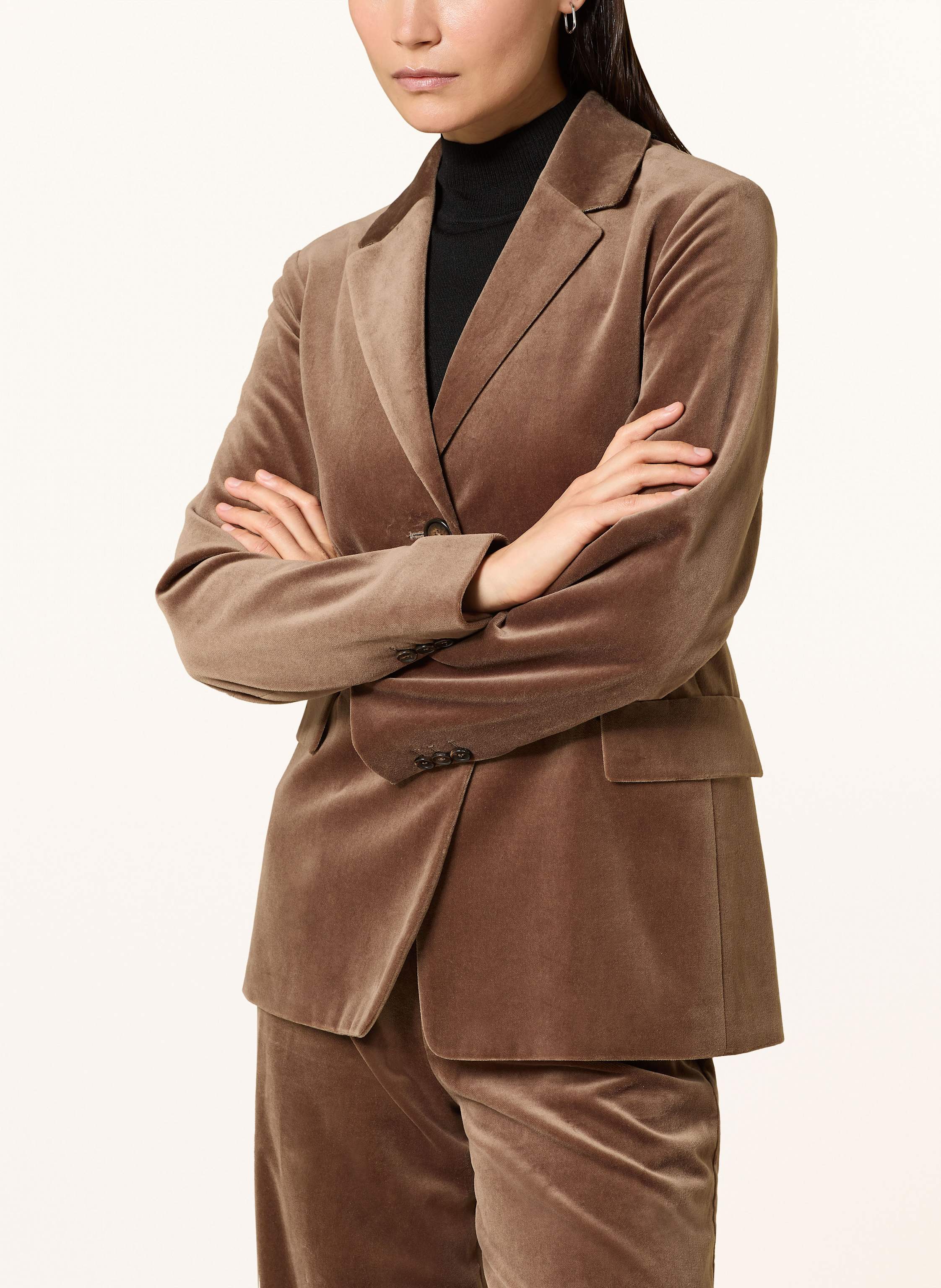 Thumbnail - S Max Mara Samtblazer Agata braun