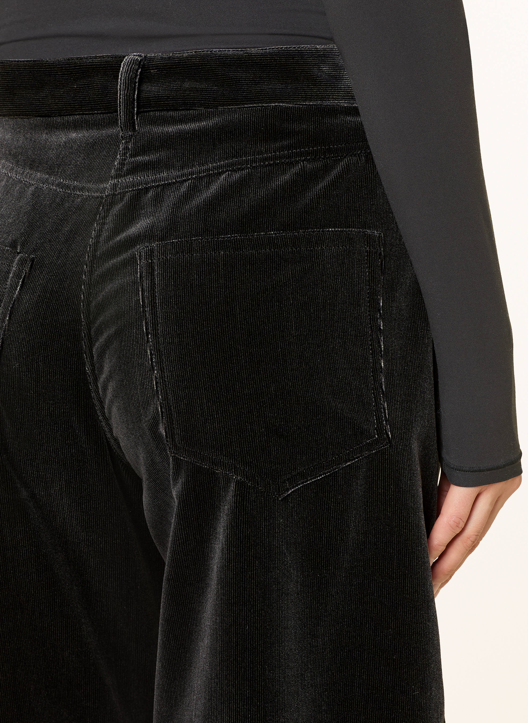 Thumbnail - S Max Mara Marlenehose Caucaso Aus Cord grau