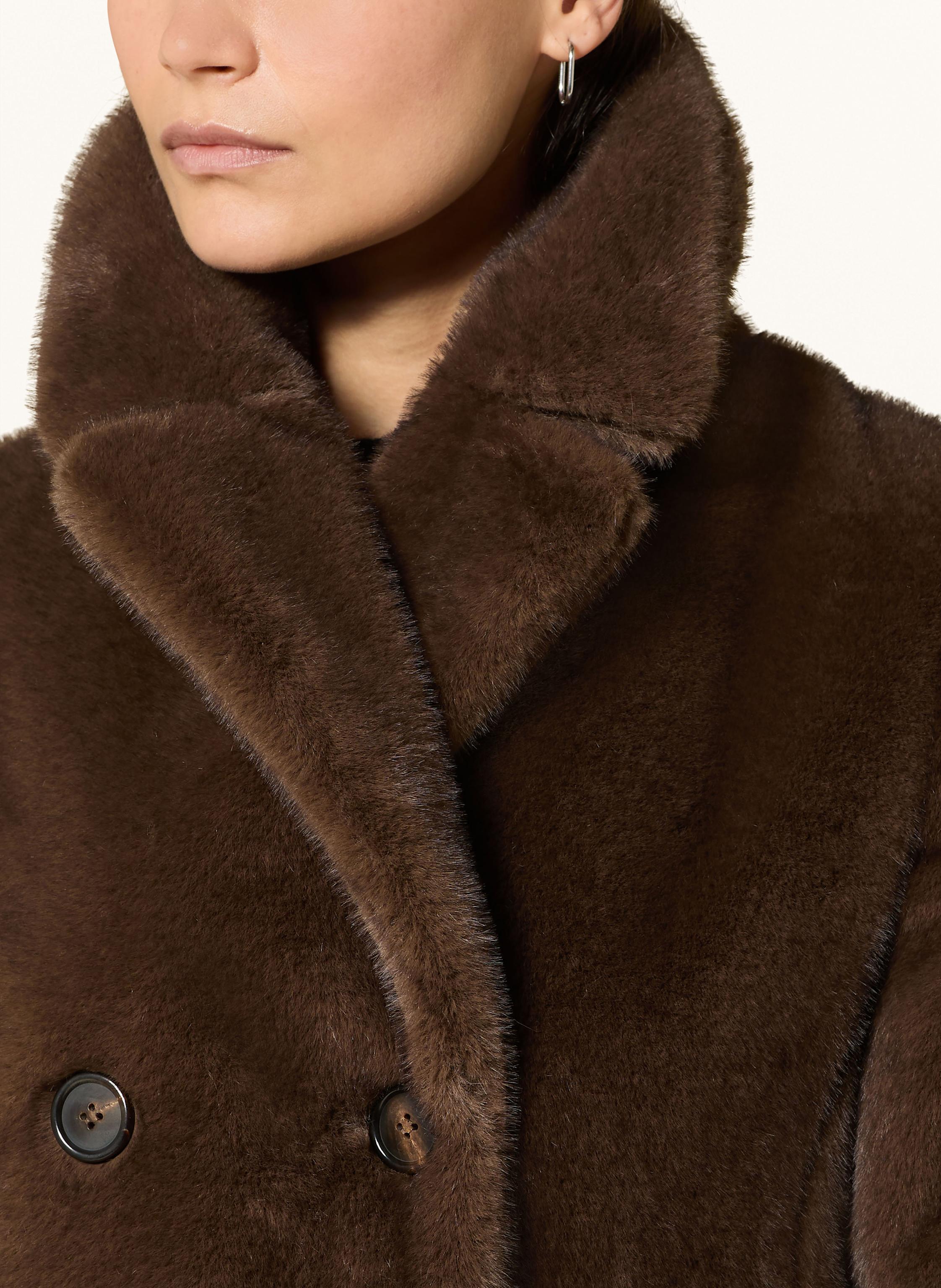 Thumbnail - S Max Mara Kunstpelz-Jacke Laura braun