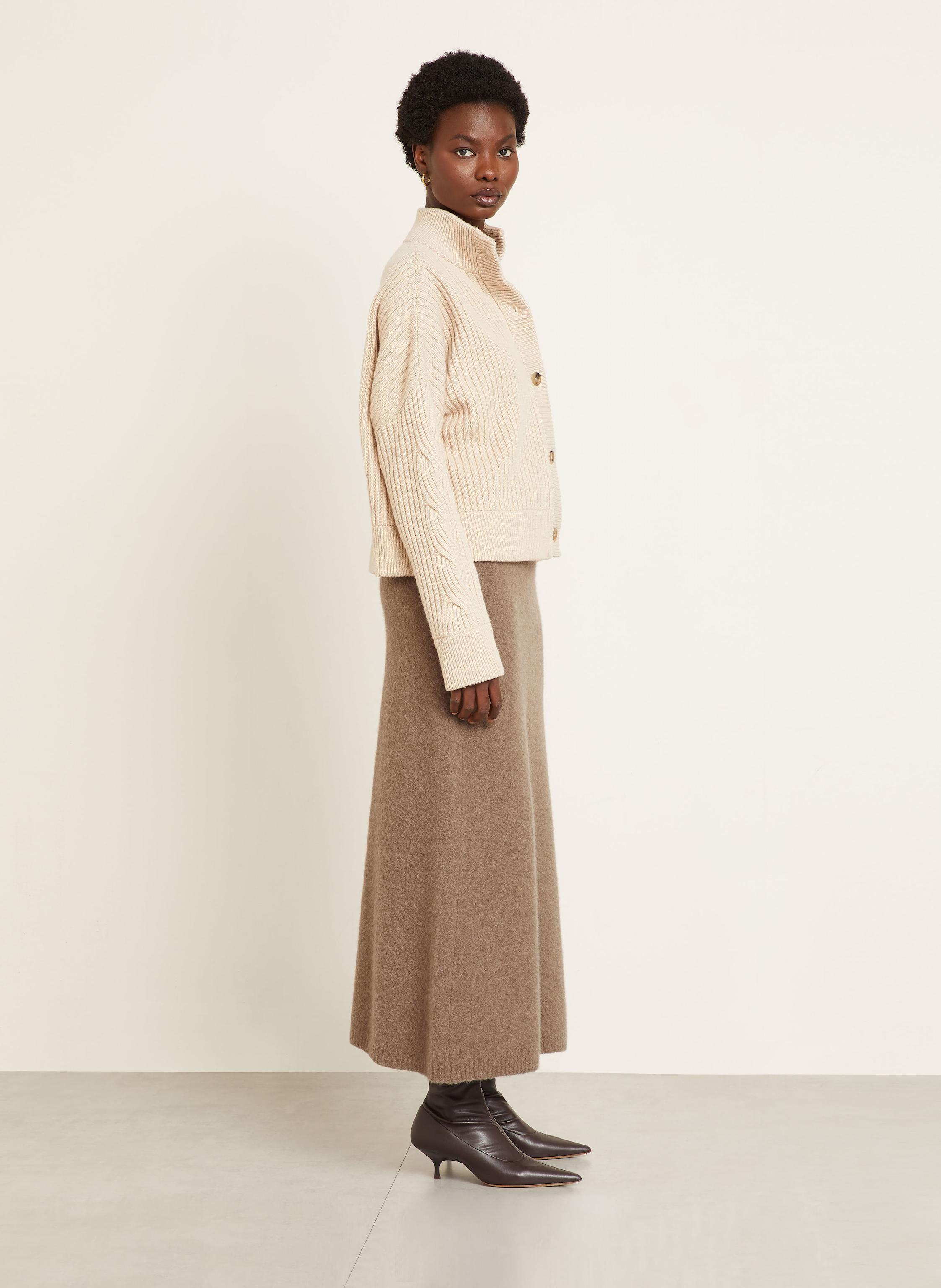 Thumbnail - Max Mara Strickrock Dorina Aus Cashmere braun