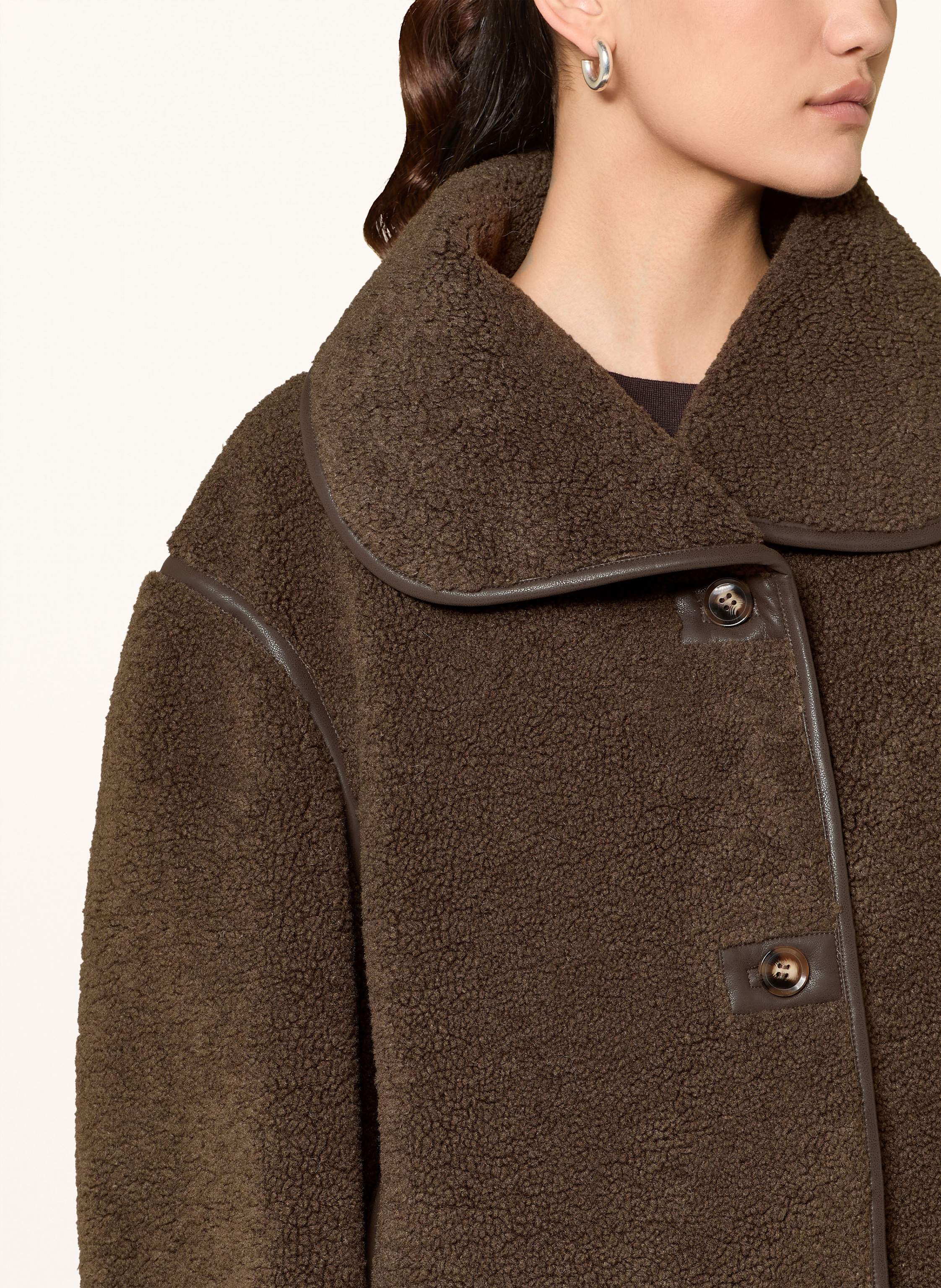 Thumbnail - Neo Noir Teddyfell-Jacke Edmund braun