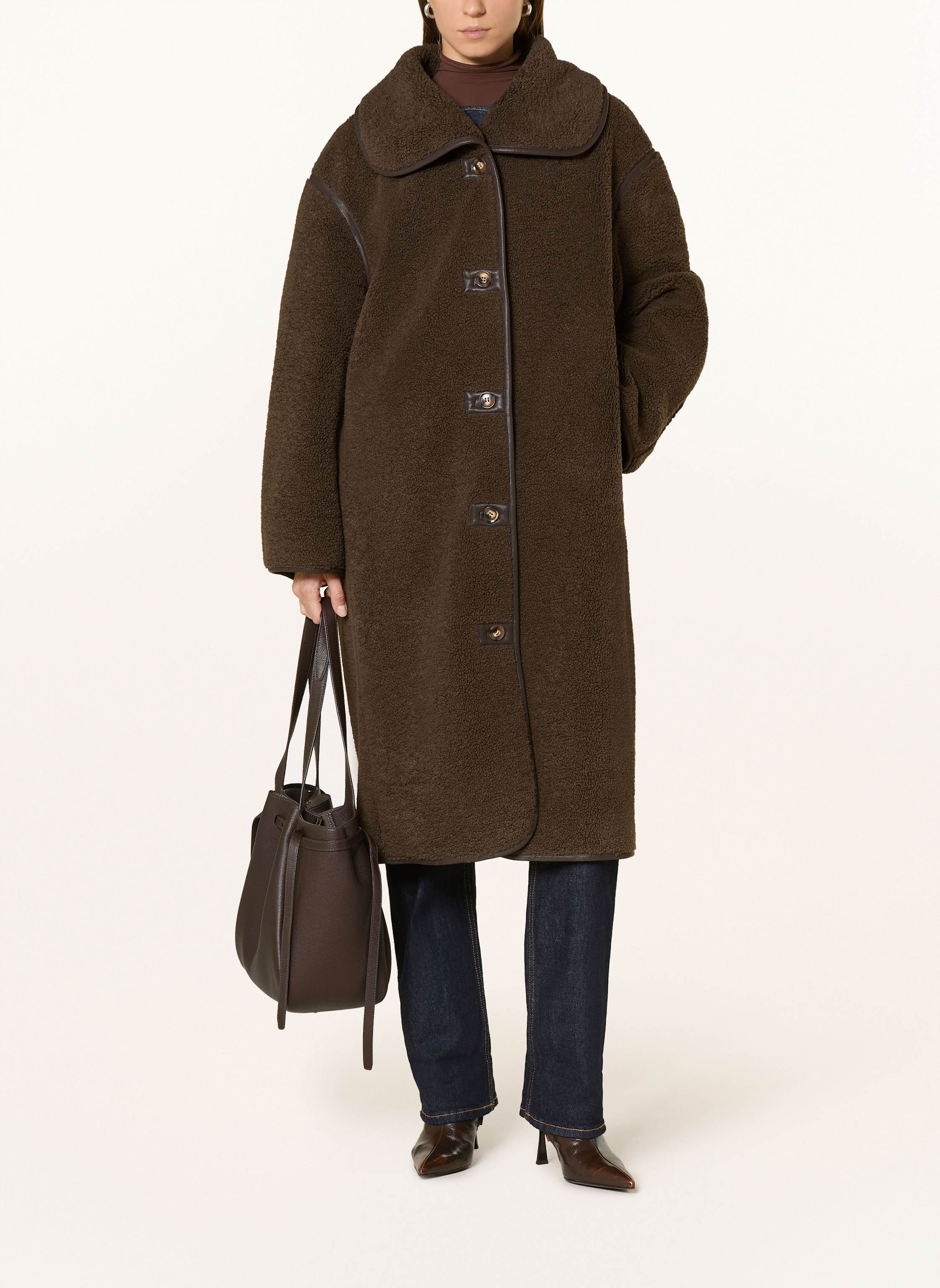 Thumbnail - Neo Noir Teddyfell-Mantel Carmen braun