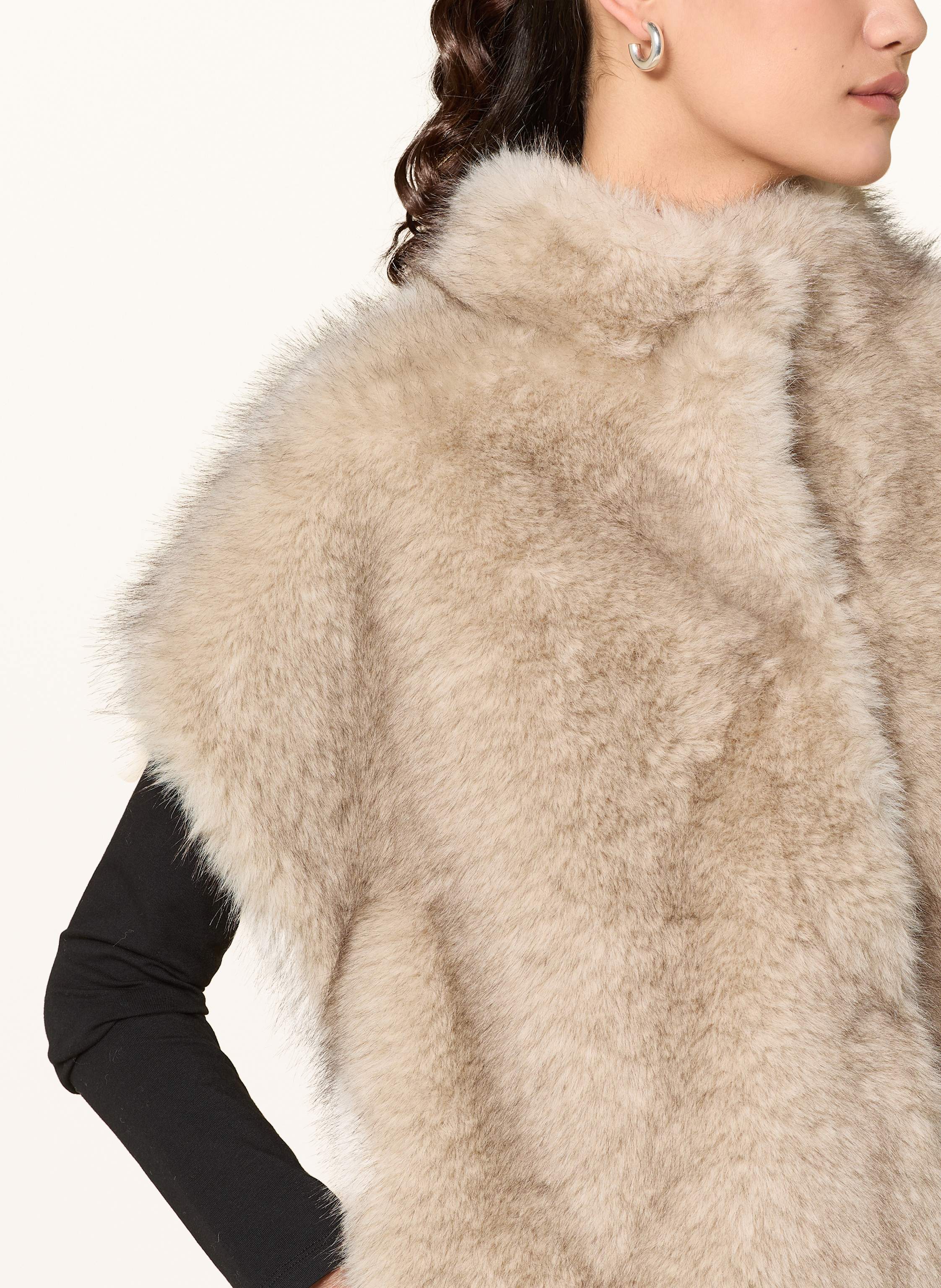 Thumbnail - Neo Noir Kunstpelz-Weste Kevini beige