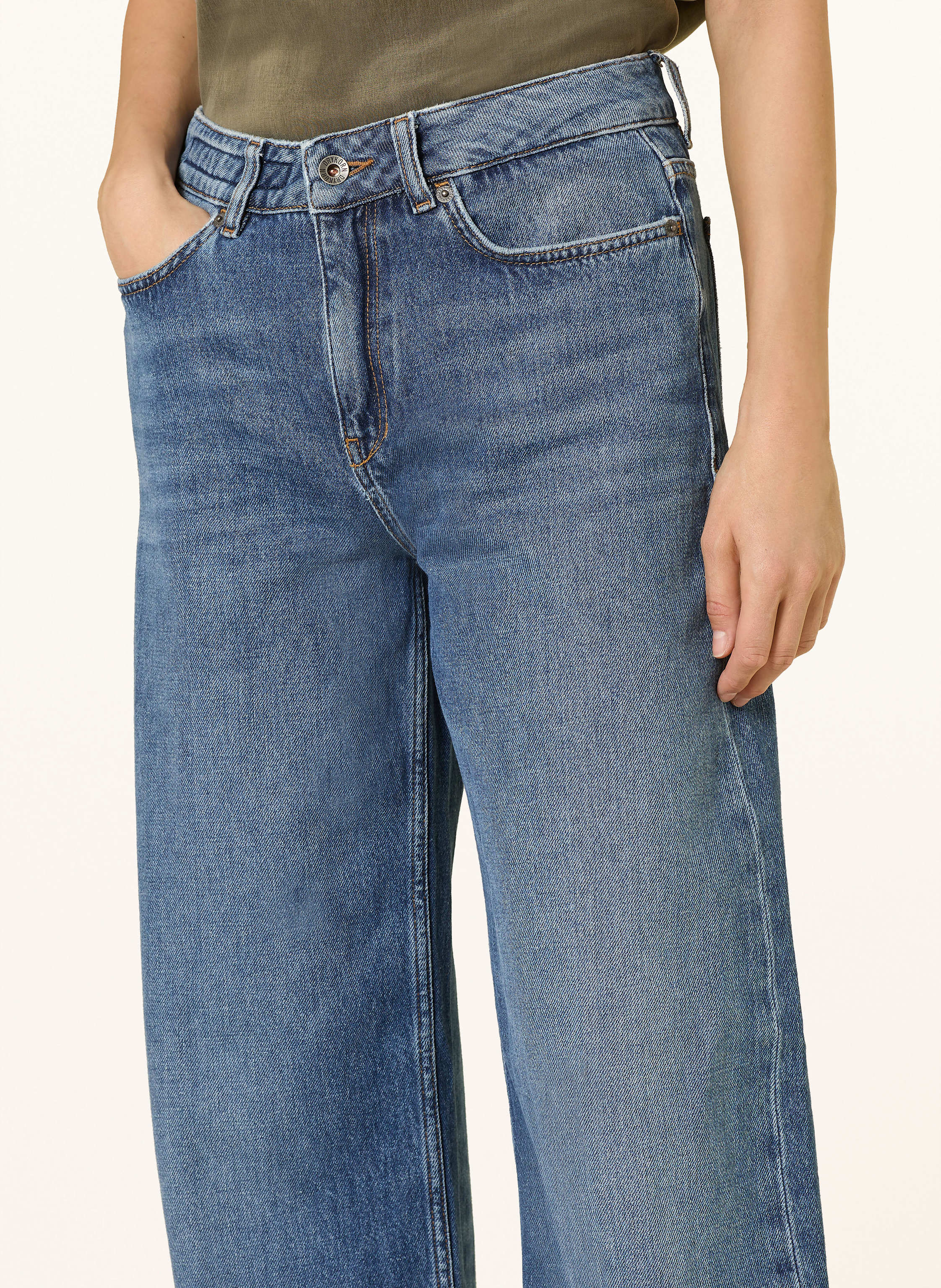 Thumbnail - Drykorn Wide Leg Jeans Medley blau