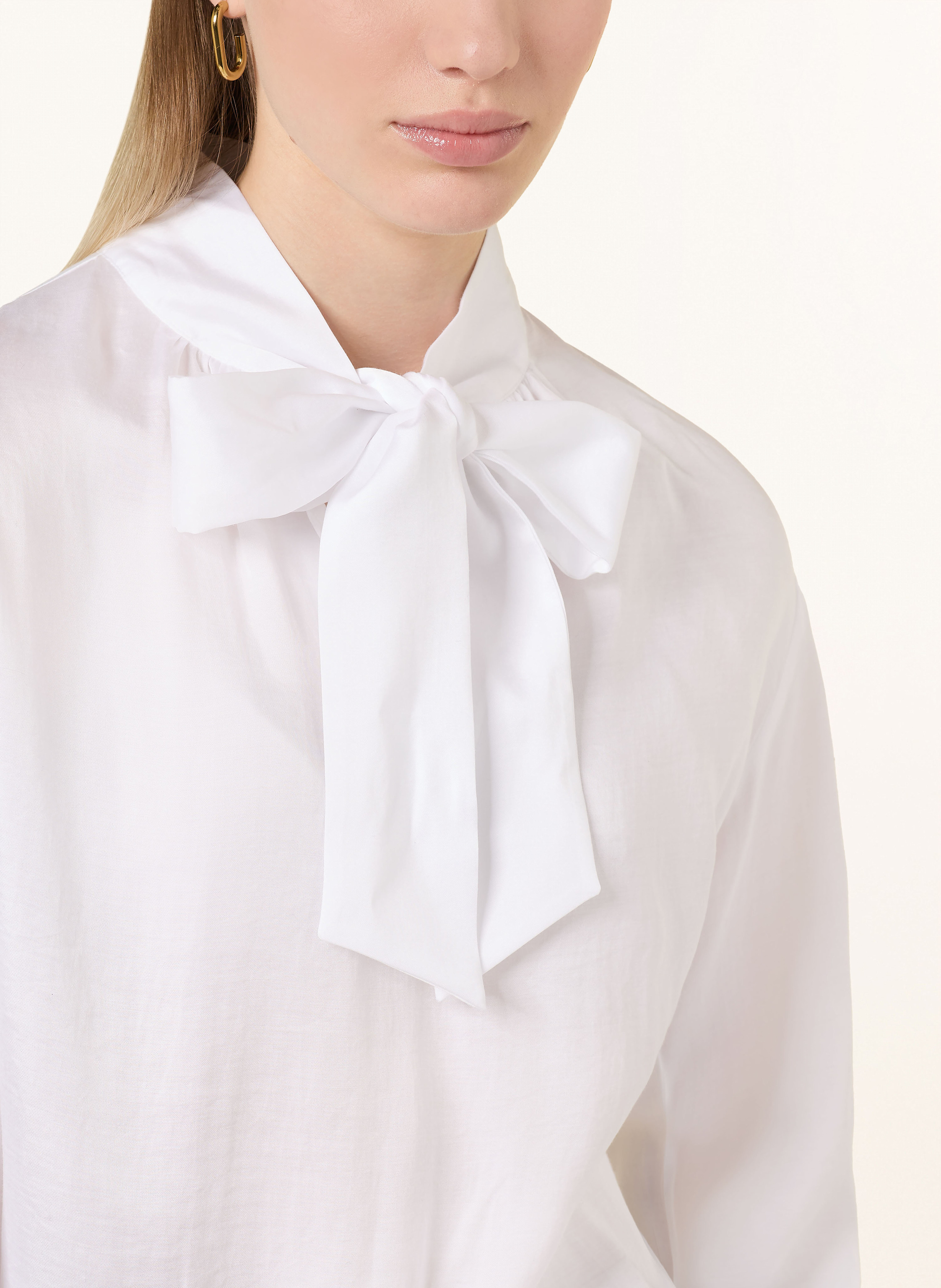 Thumbnail - Barbour Schluppenbluse Anastasia Aus Satin weiss