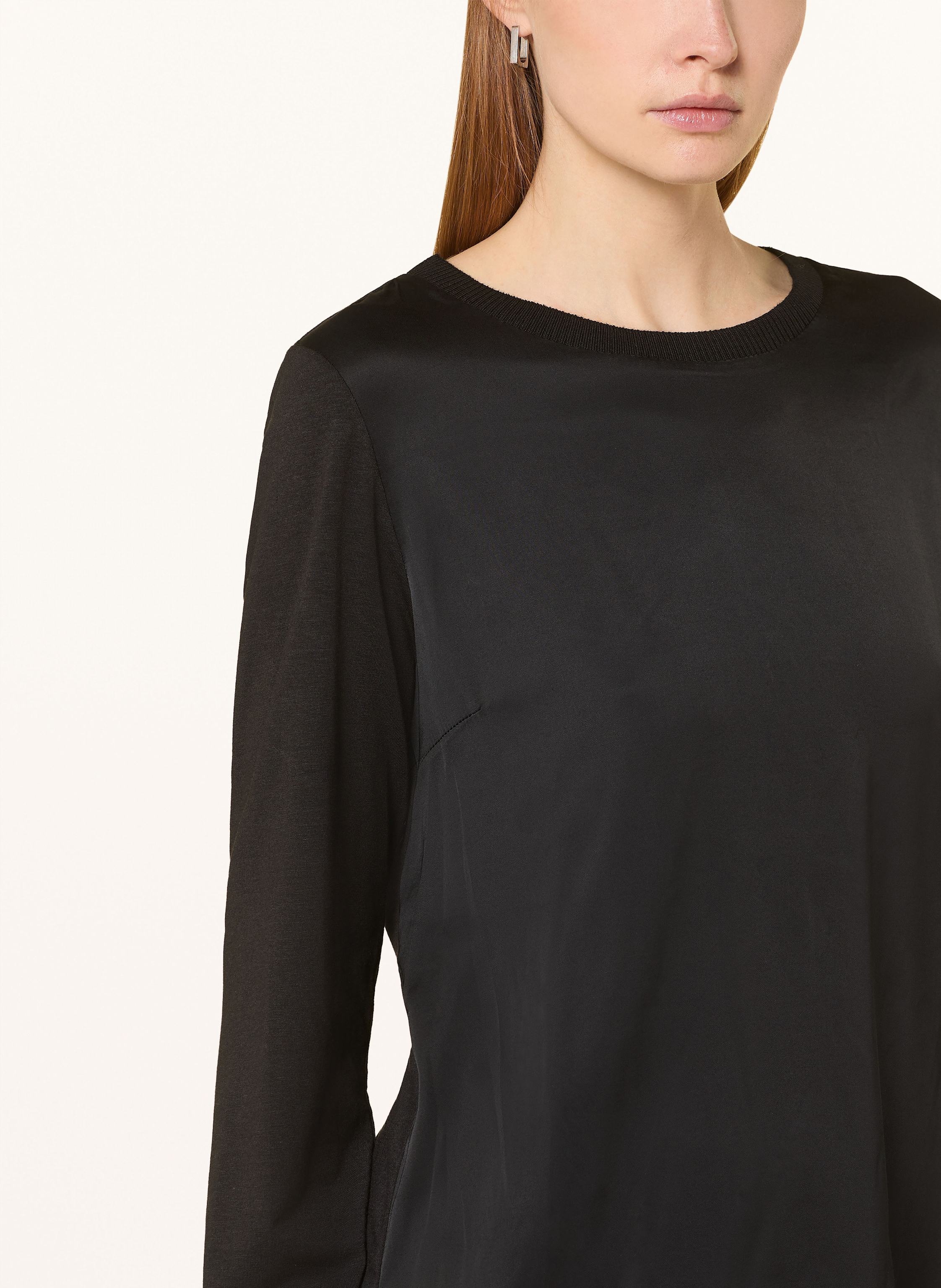 Thumbnail - Elena Miro Longsleeve Im Materialmix schwarz