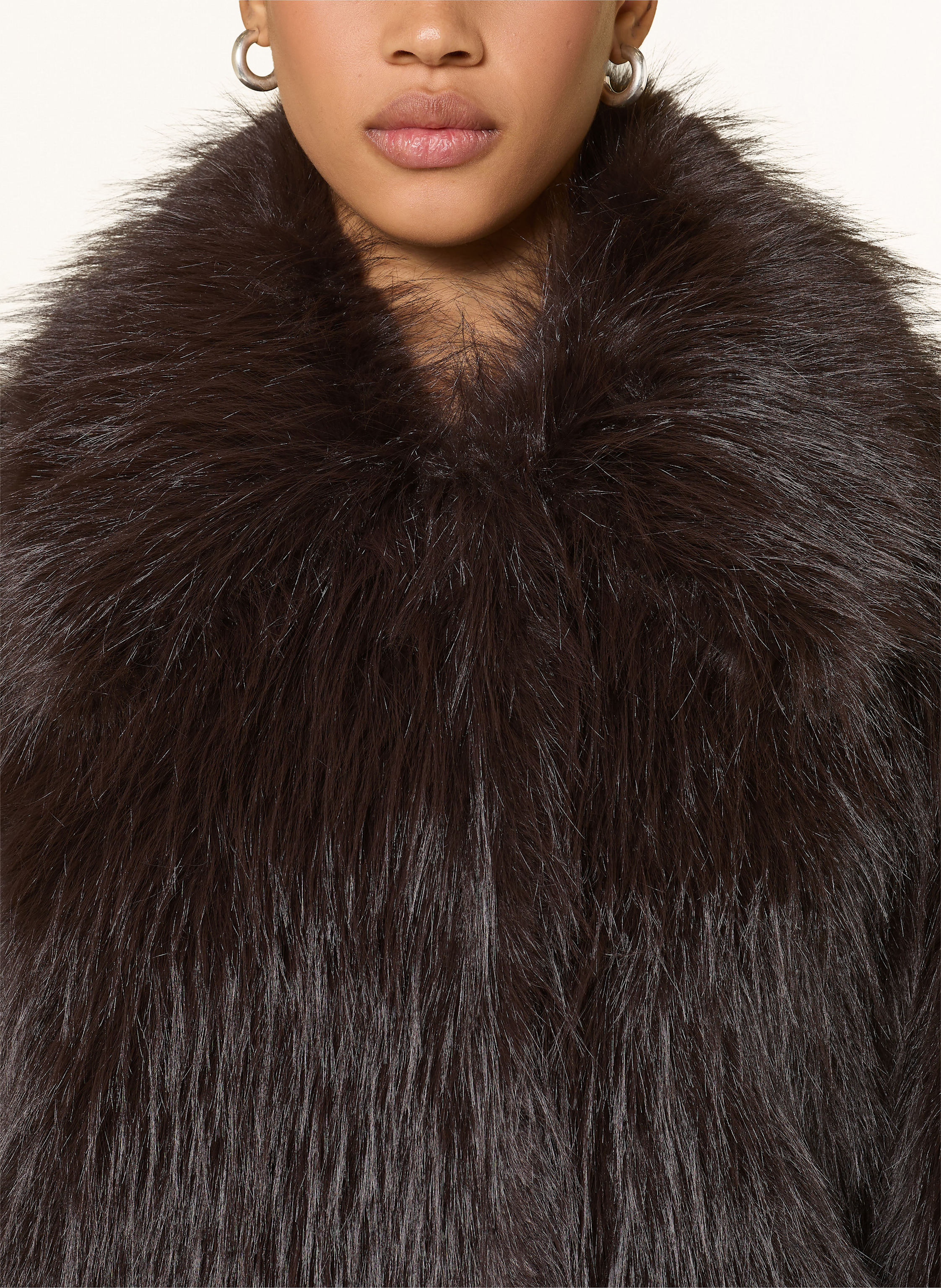 Thumbnail - Selected Femme Kunstfell-Mantel braun