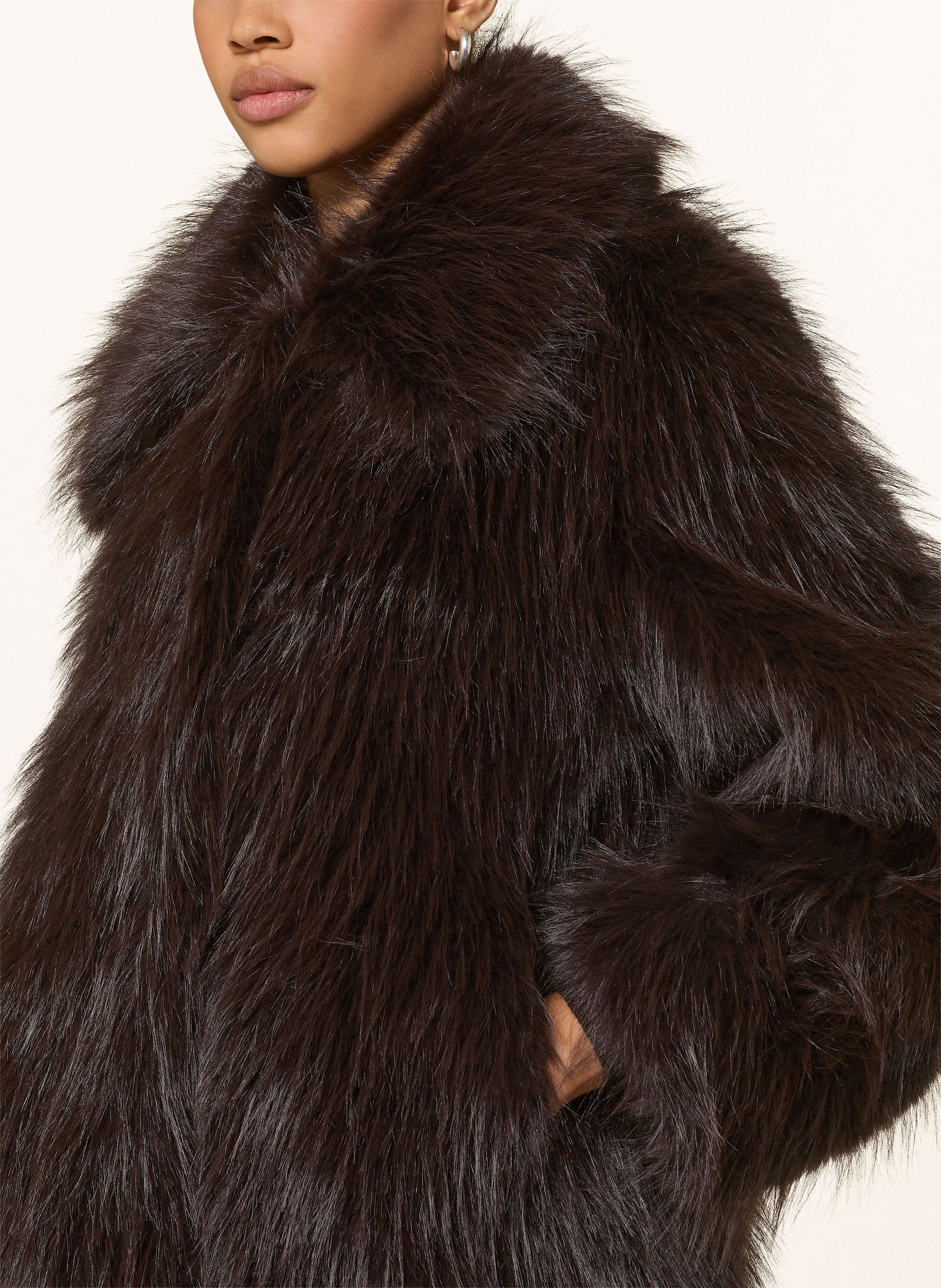 Thumbnail - Selected Femme Kunstfell-Mantel braun