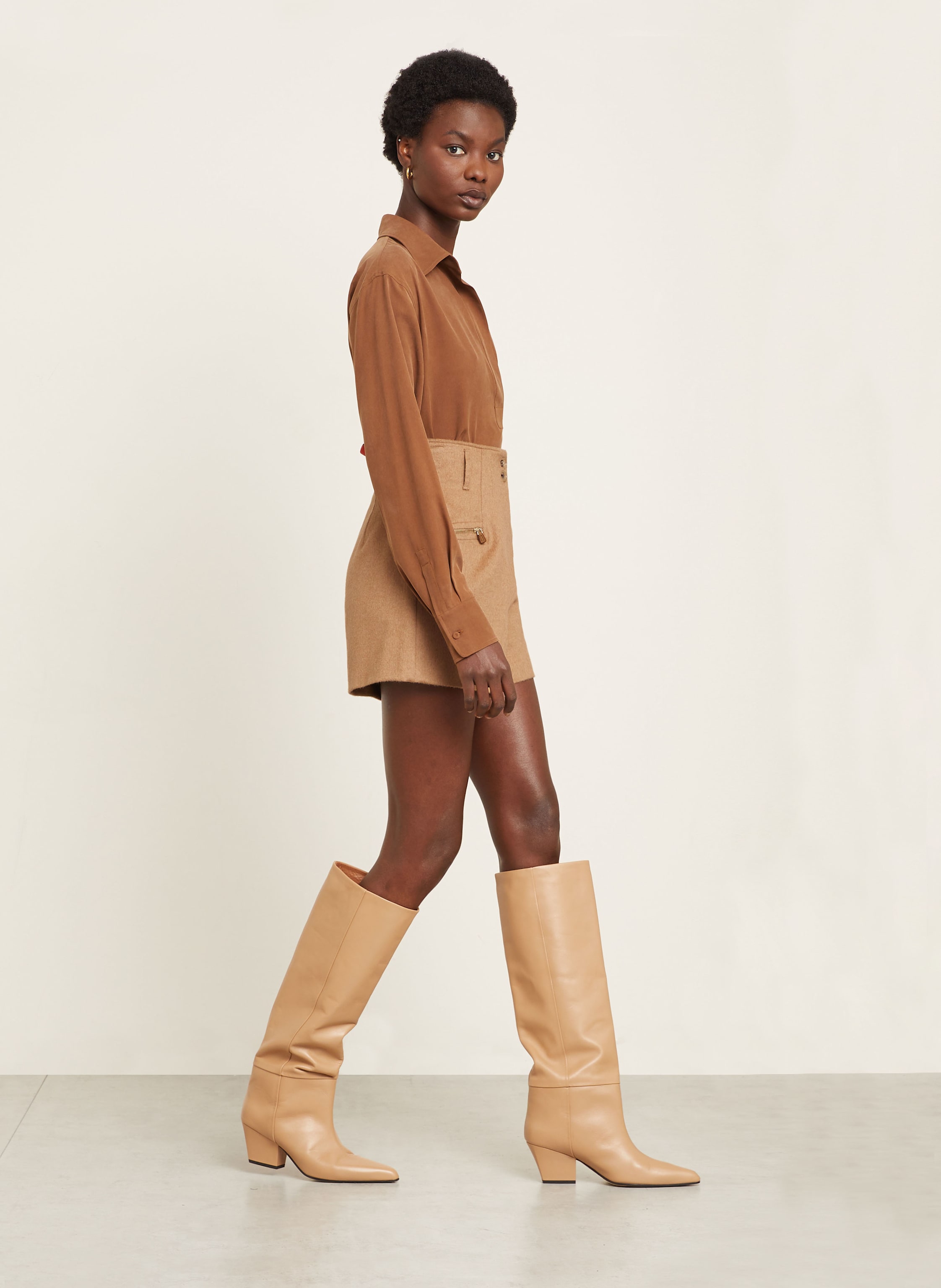 Thumbnail - Max Mara Kamelhaar-Shorts Lola braun