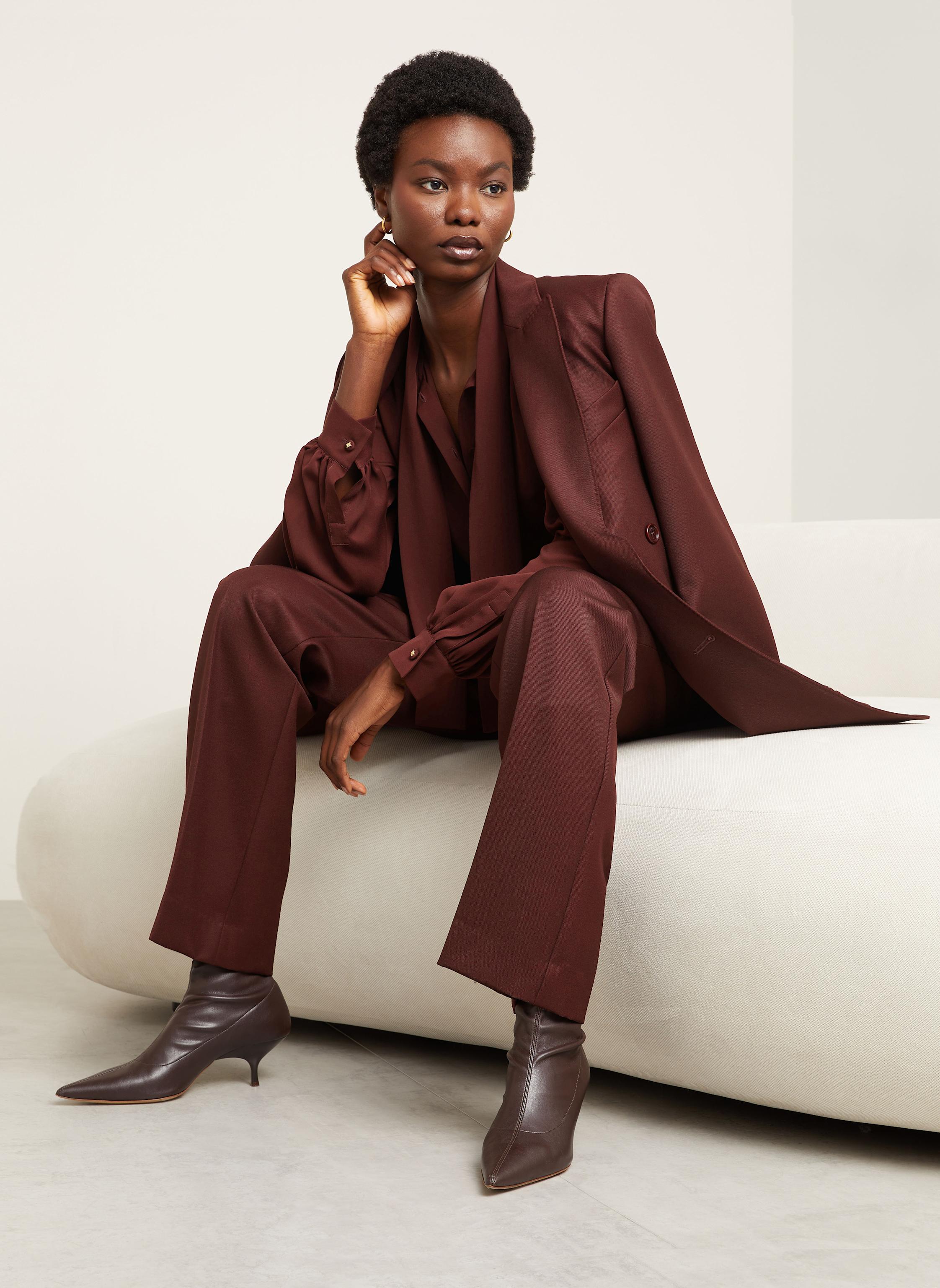 Thumbnail - Max Mara Schluppenbluse Melania Aus Seide rot