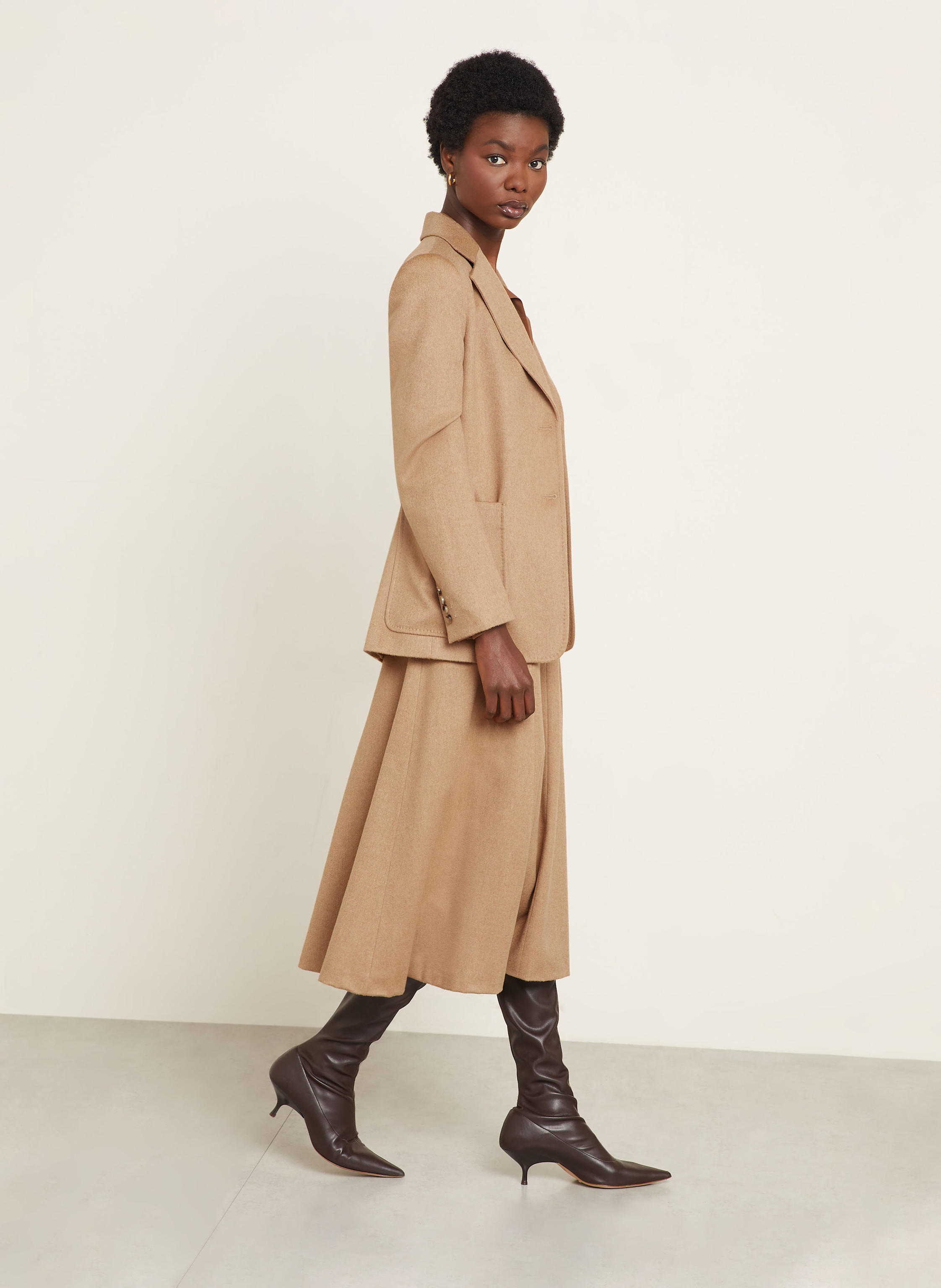 Thumbnail - Max Mara Strickrock Geneve Aus Kamelhaar braun