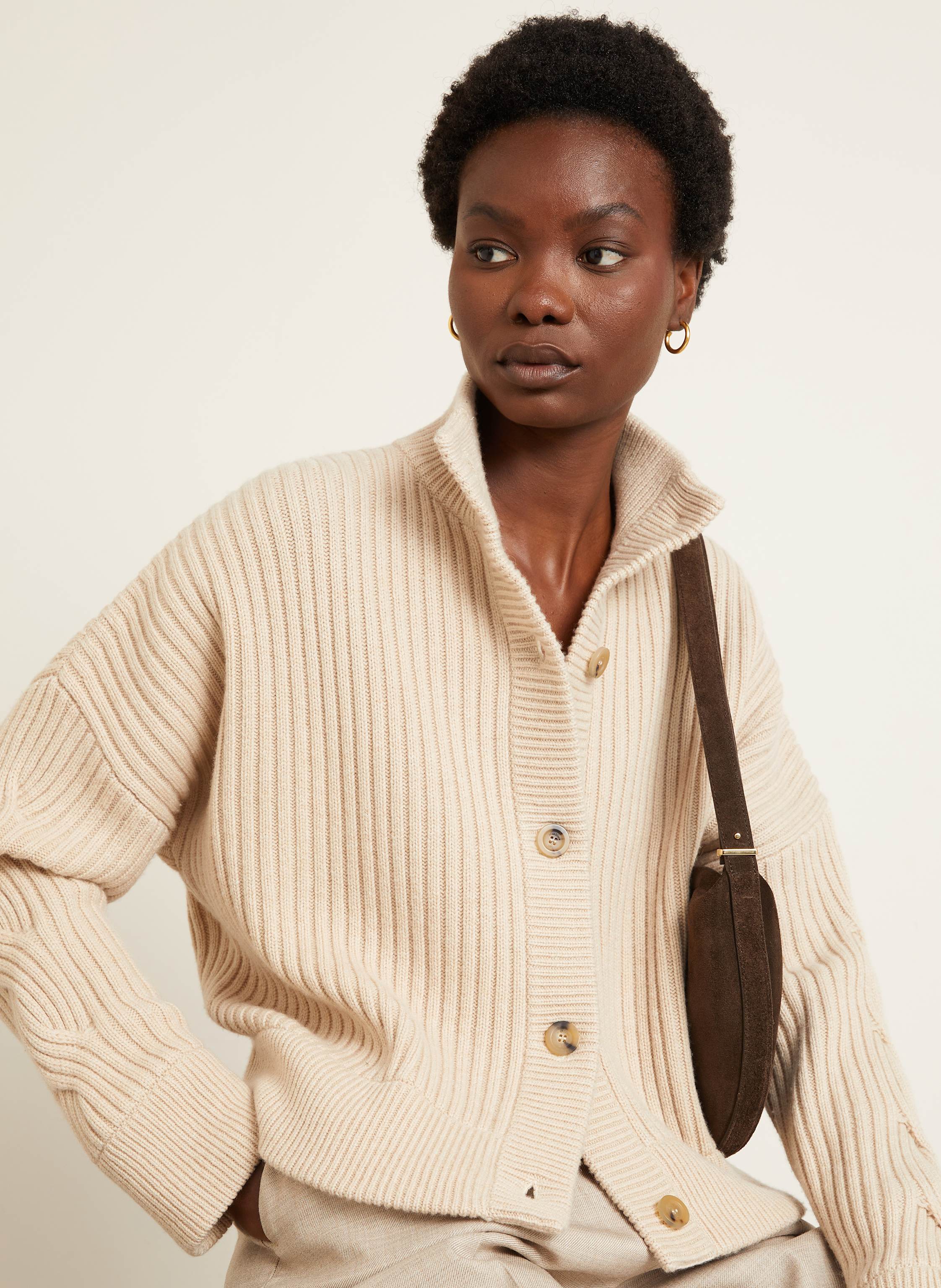 Thumbnail - Max Mara Strickjacke Afelio Mit Cashmere beige