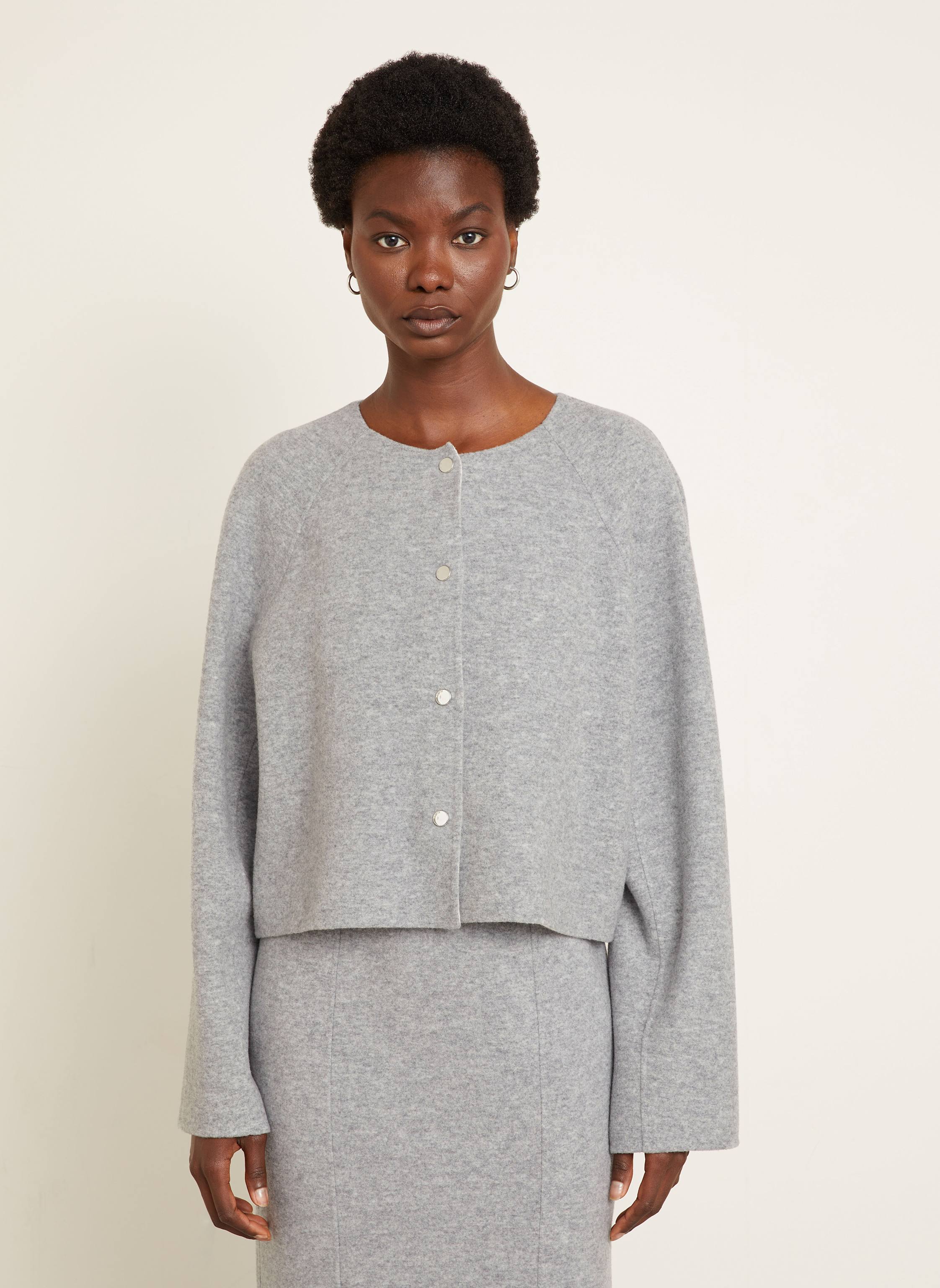 Thumbnail - Max Mara Strickjacke Ebbri grau