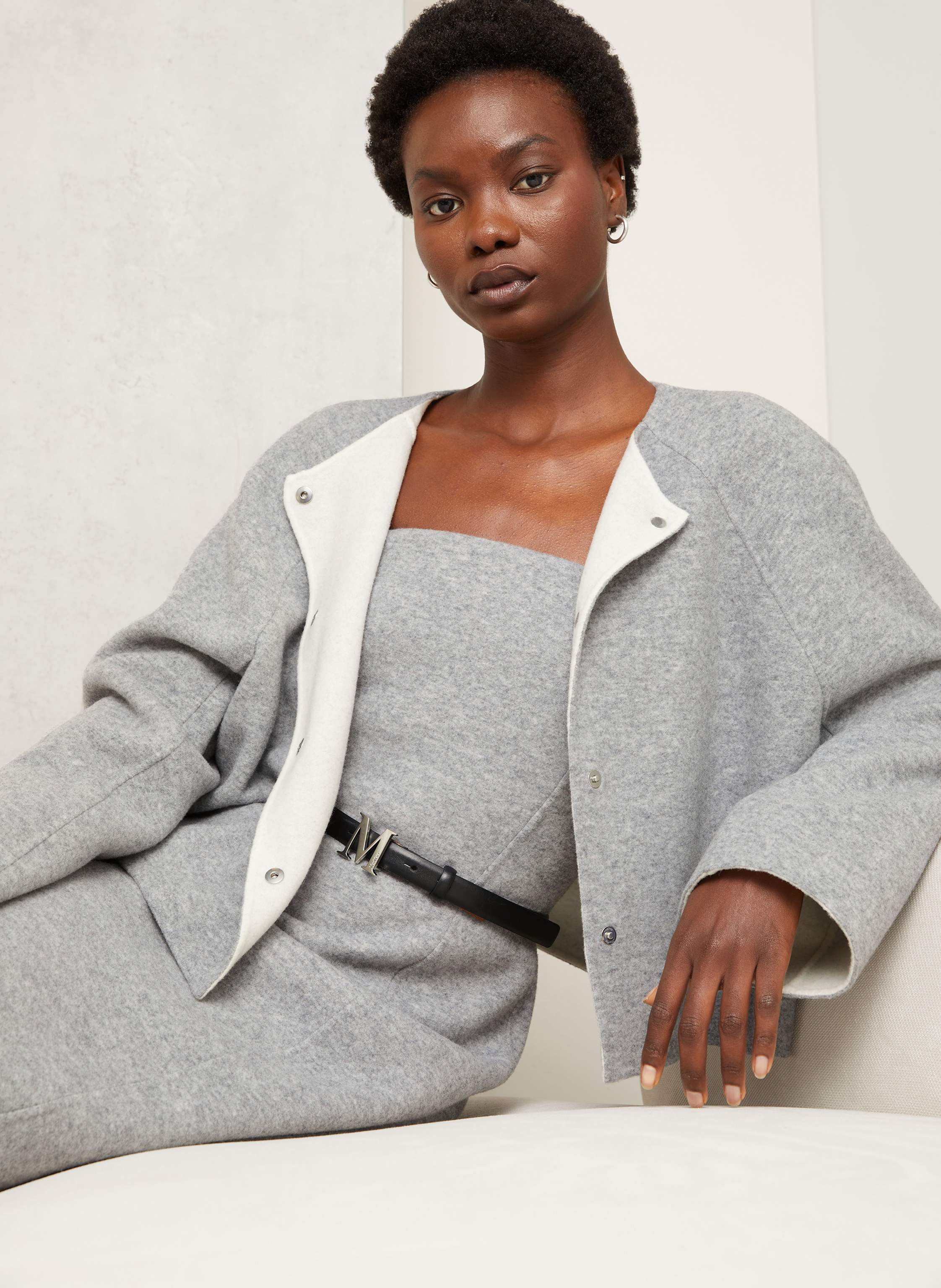 Thumbnail - Max Mara Strickjacke Ebbri grau