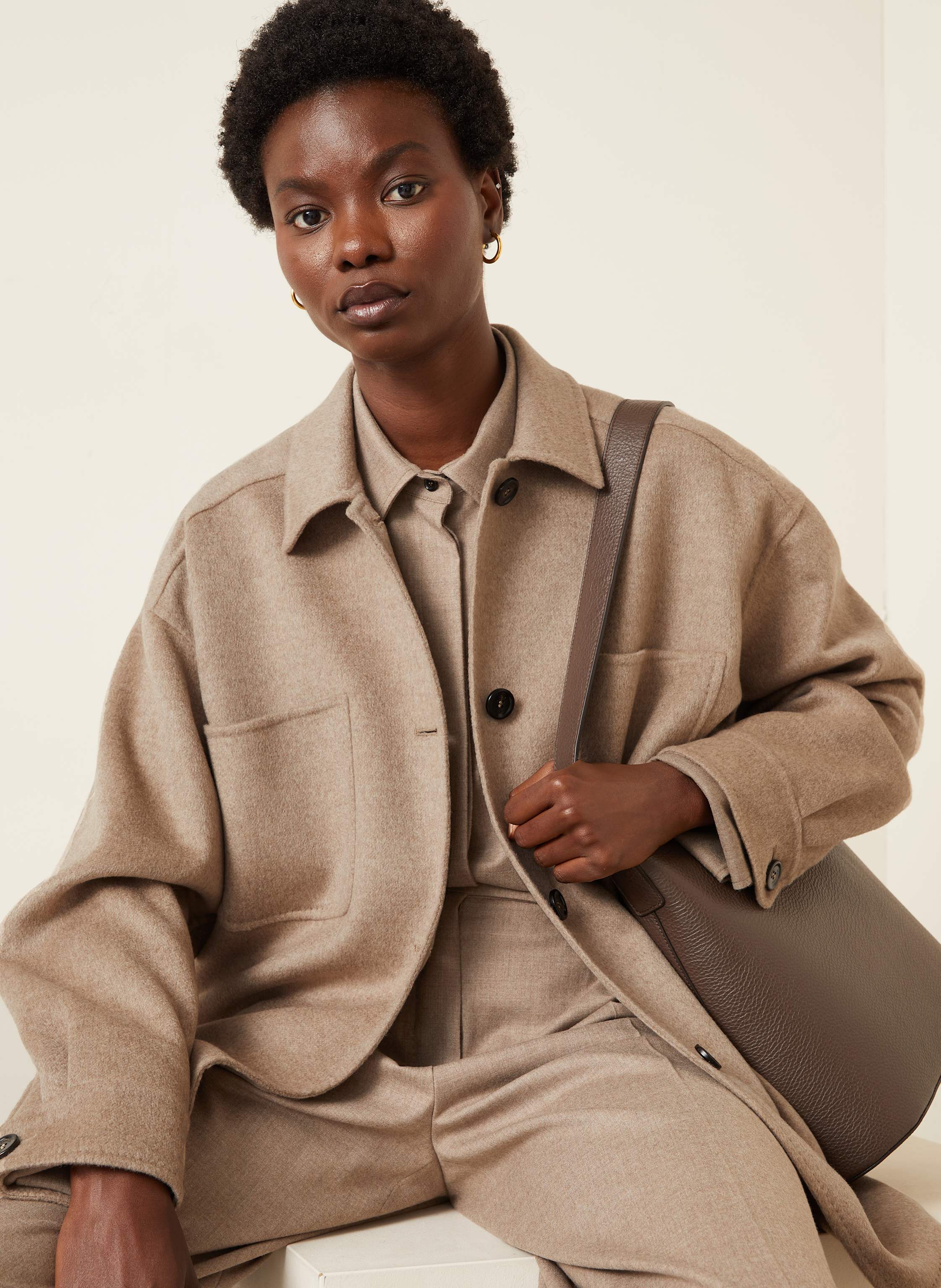 Thumbnail - Max Mara Cabanjacke Panno Aus Cashmere beige
