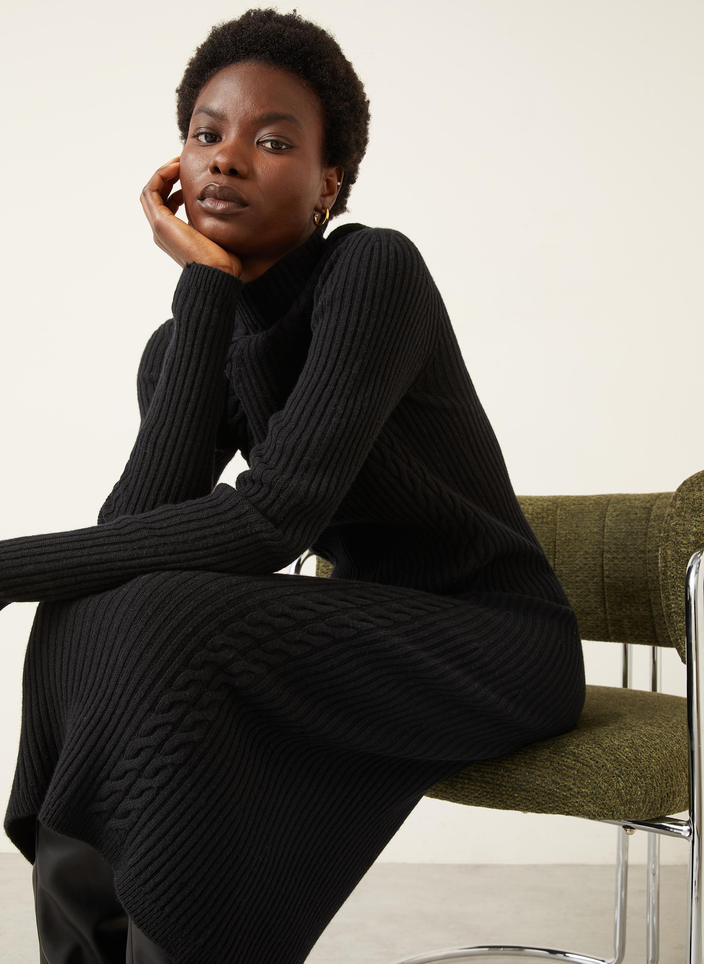 Thumbnail - Max Mara Strickkleid Zelanda Mit Cashmere schwarz