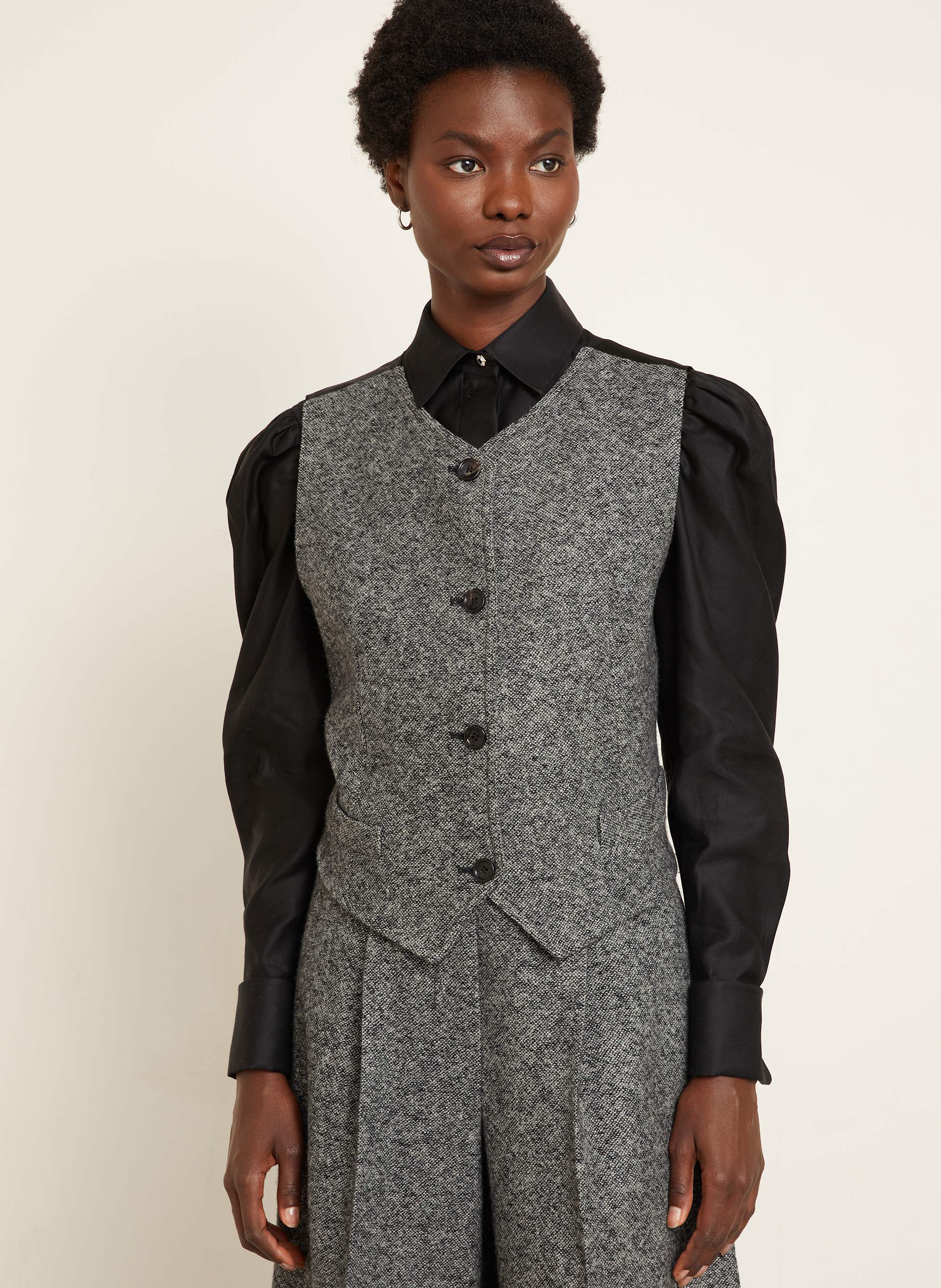 Thumbnail - Max Mara Blazerweste Beato Mit Cashmere schwarz
