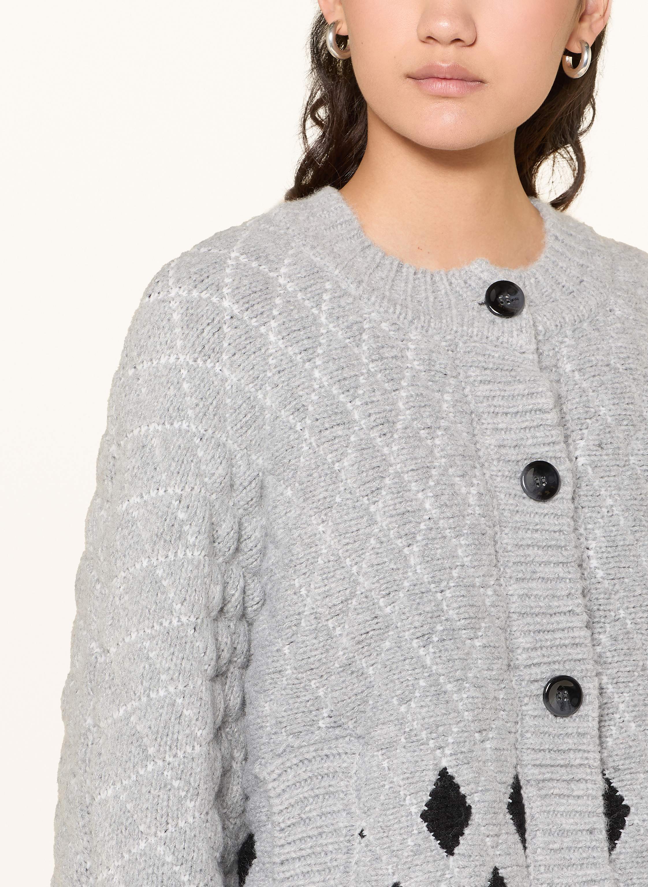 Thumbnail - Ichi Strickjacke Ihcortana grau