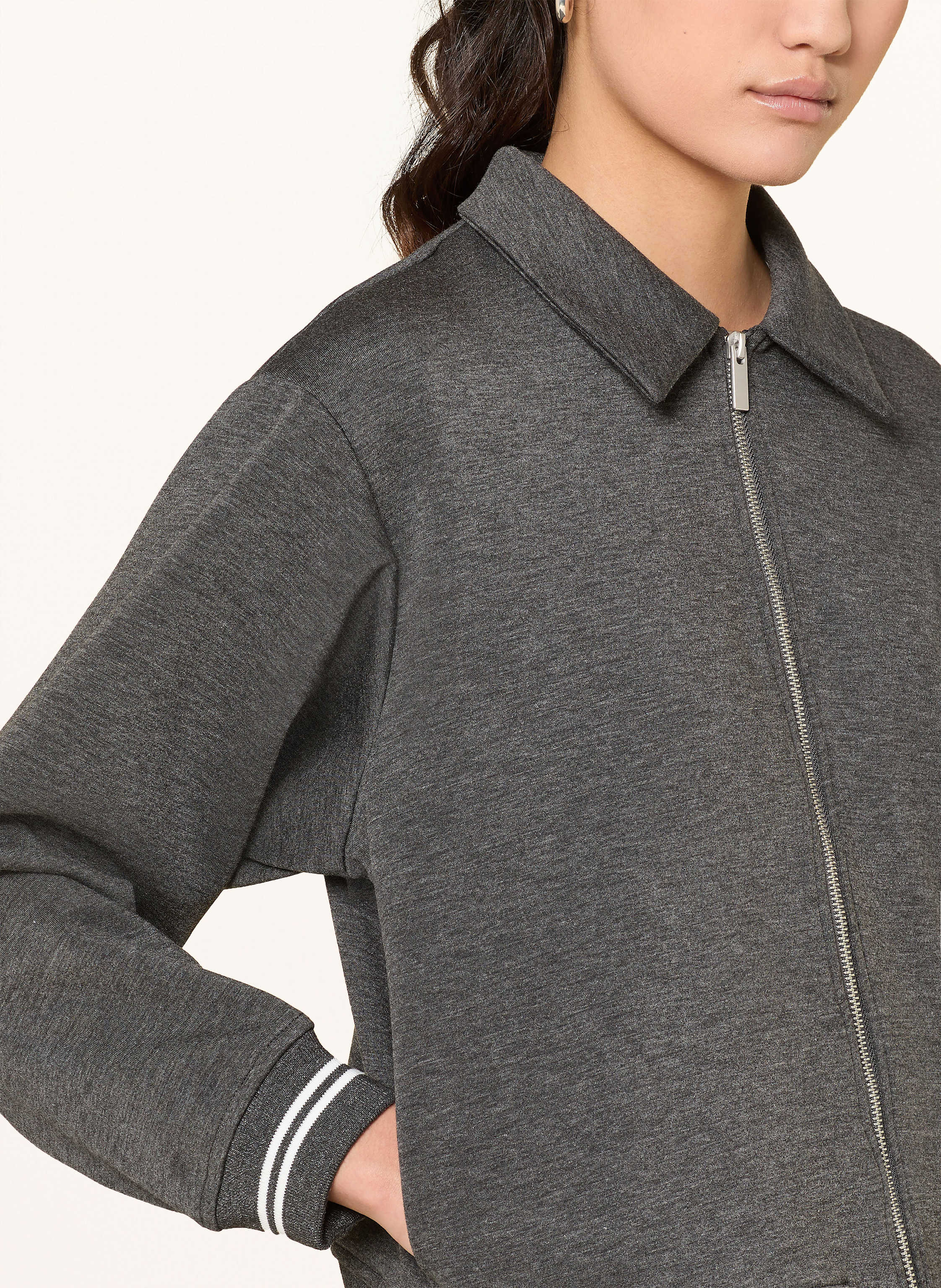 Thumbnail - Ichi Sweatjacke Ihkate Sporty grau