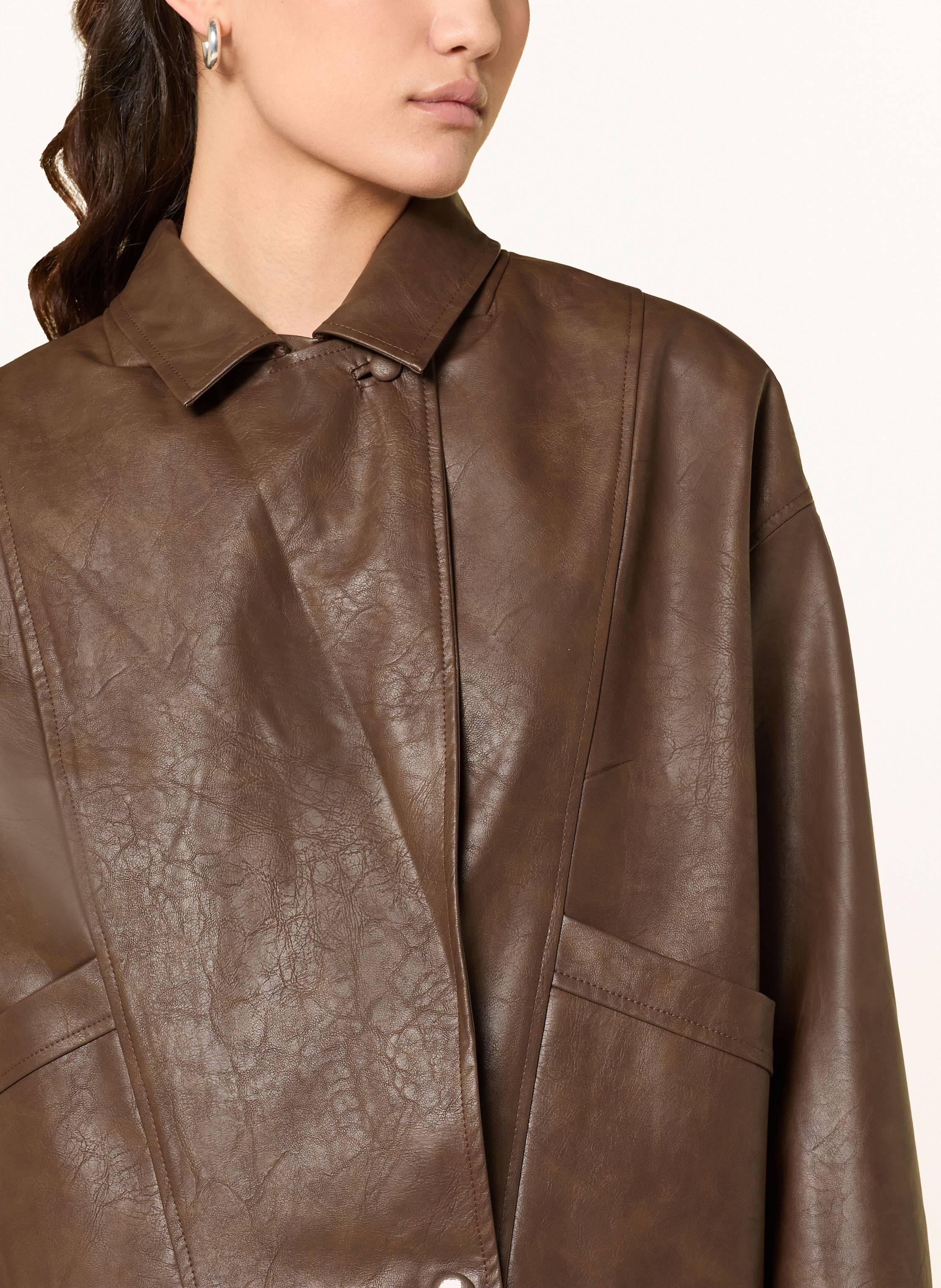 Thumbnail - Ichi Kastenjacke Ihkilavi In Lederoptik braun