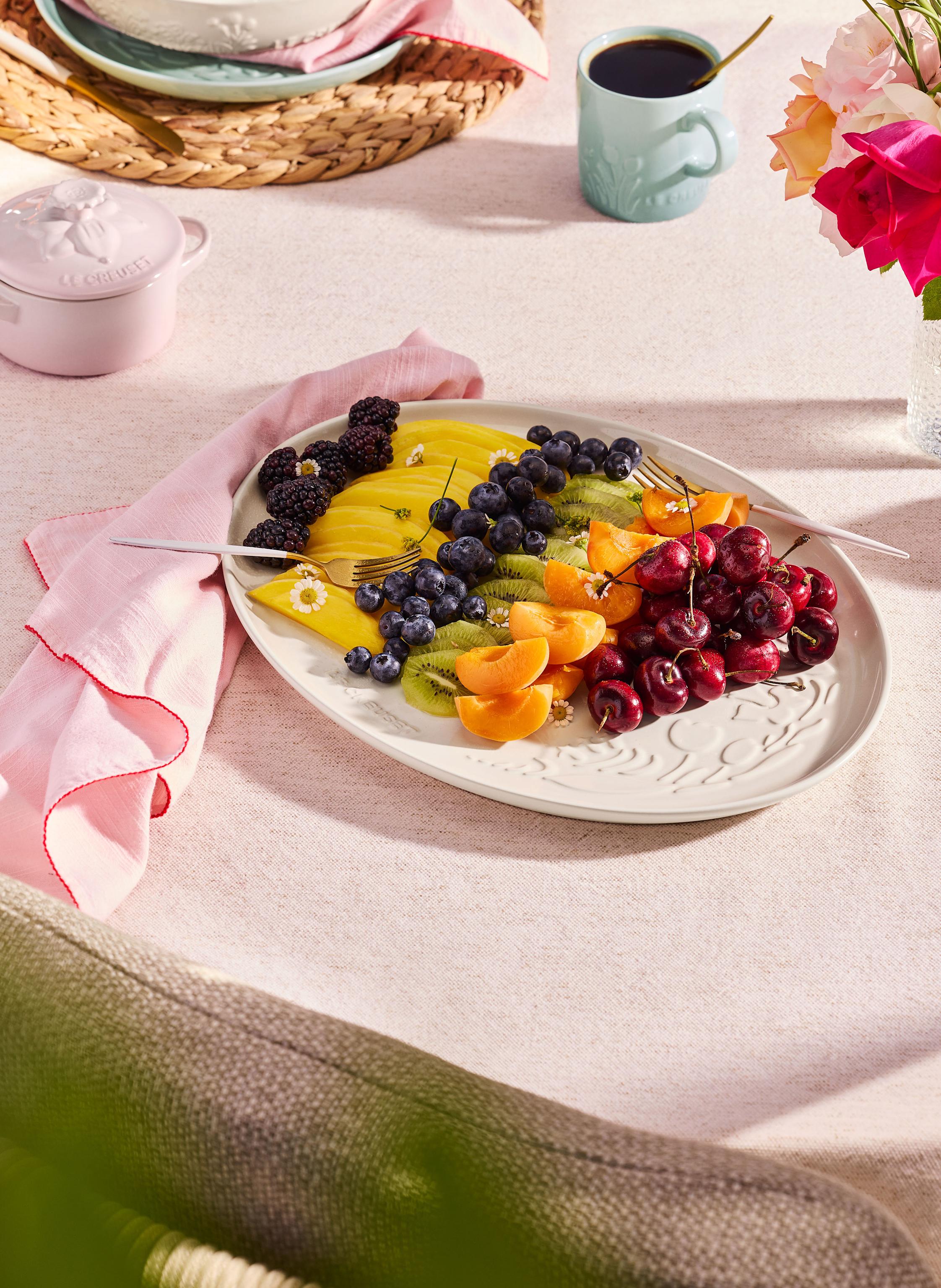 Thumbnail - Le Creuset Servierplatte Jardin weiss
