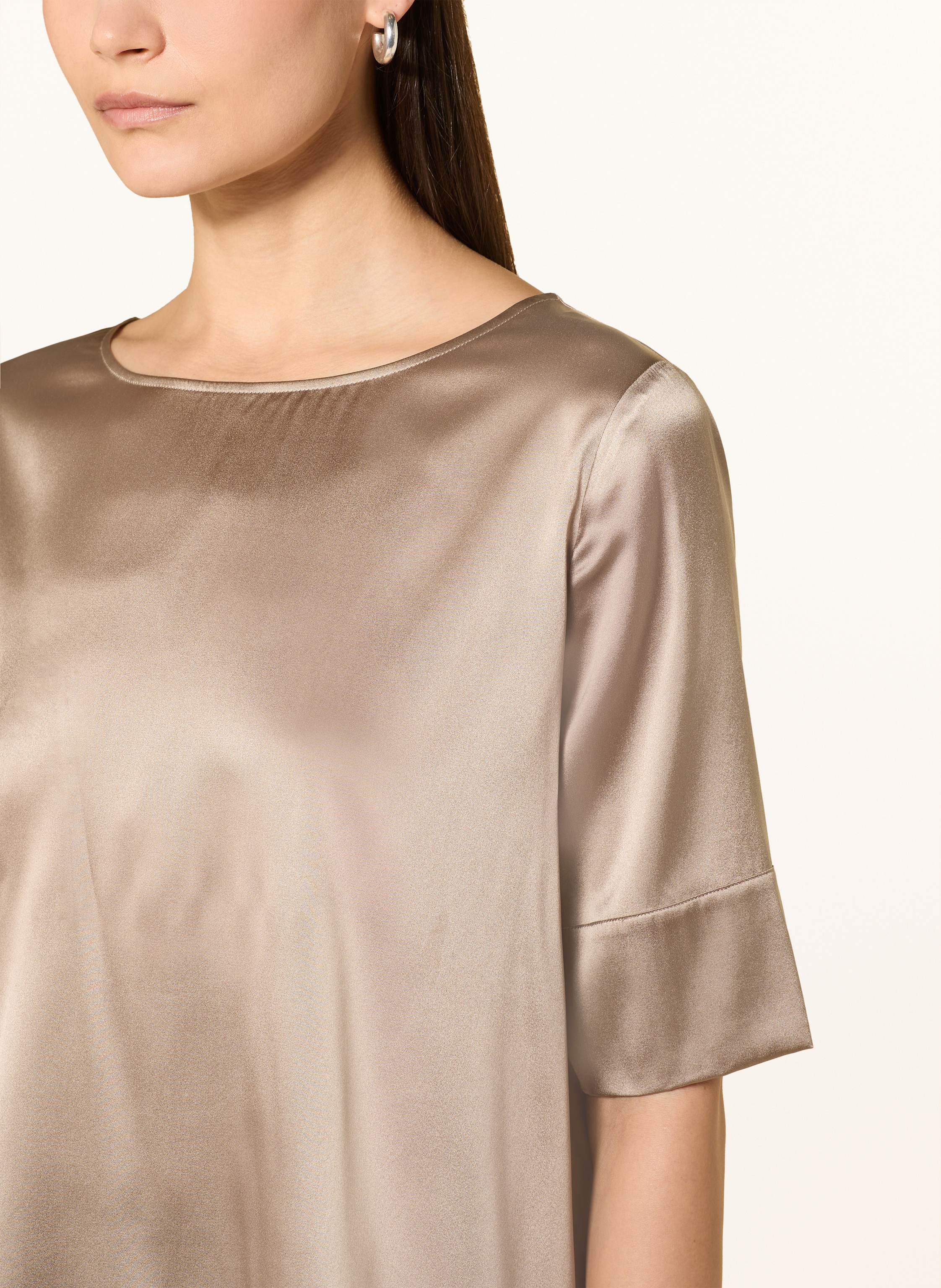 Thumbnail - (The Mercer) N.Y. Blusenshirt Aus Seide Mit 3/4-Arm beige