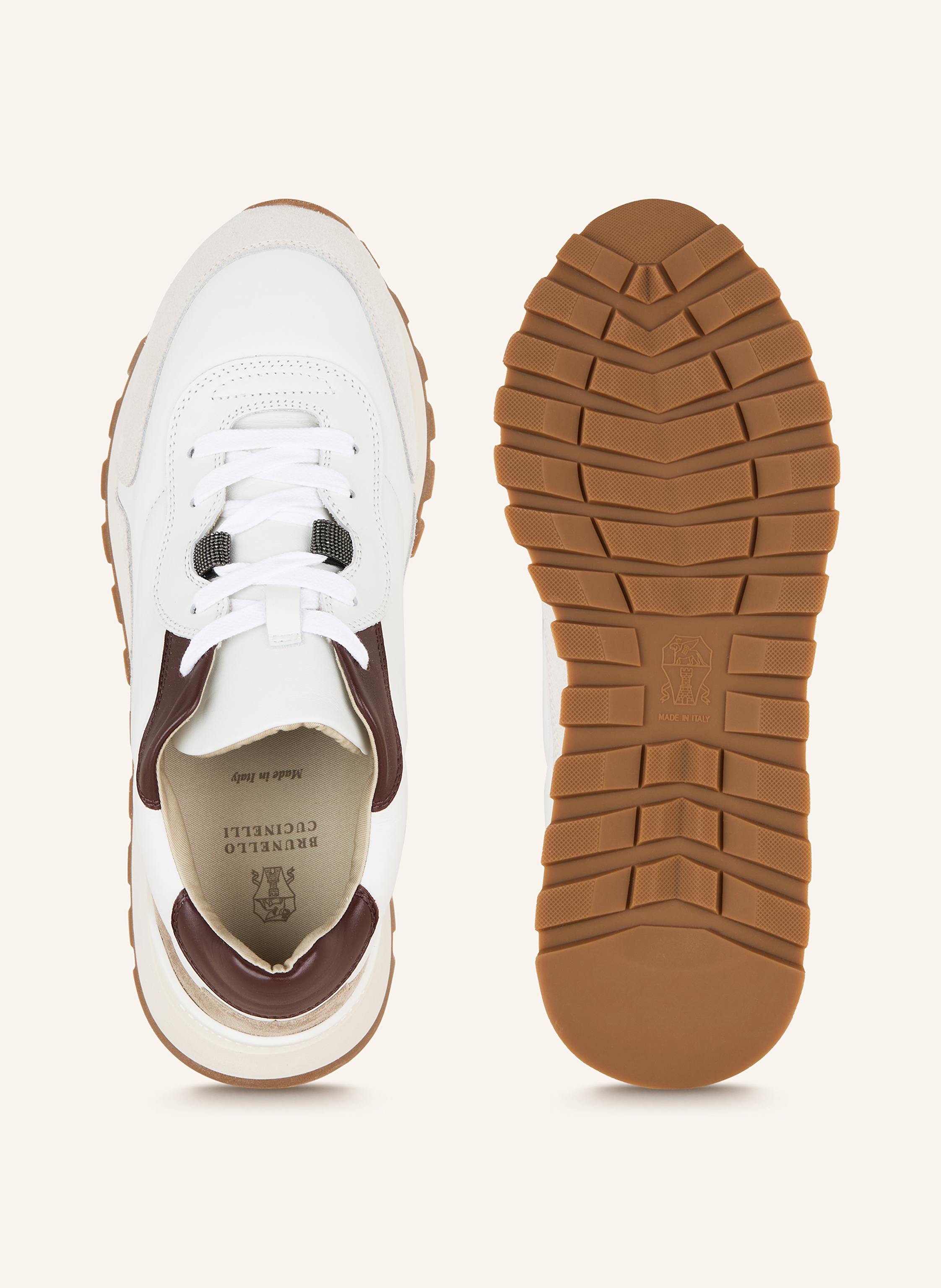 Thumbnail - Brunello Cucinelli Sneaker Mit Schmuckperlen weiss