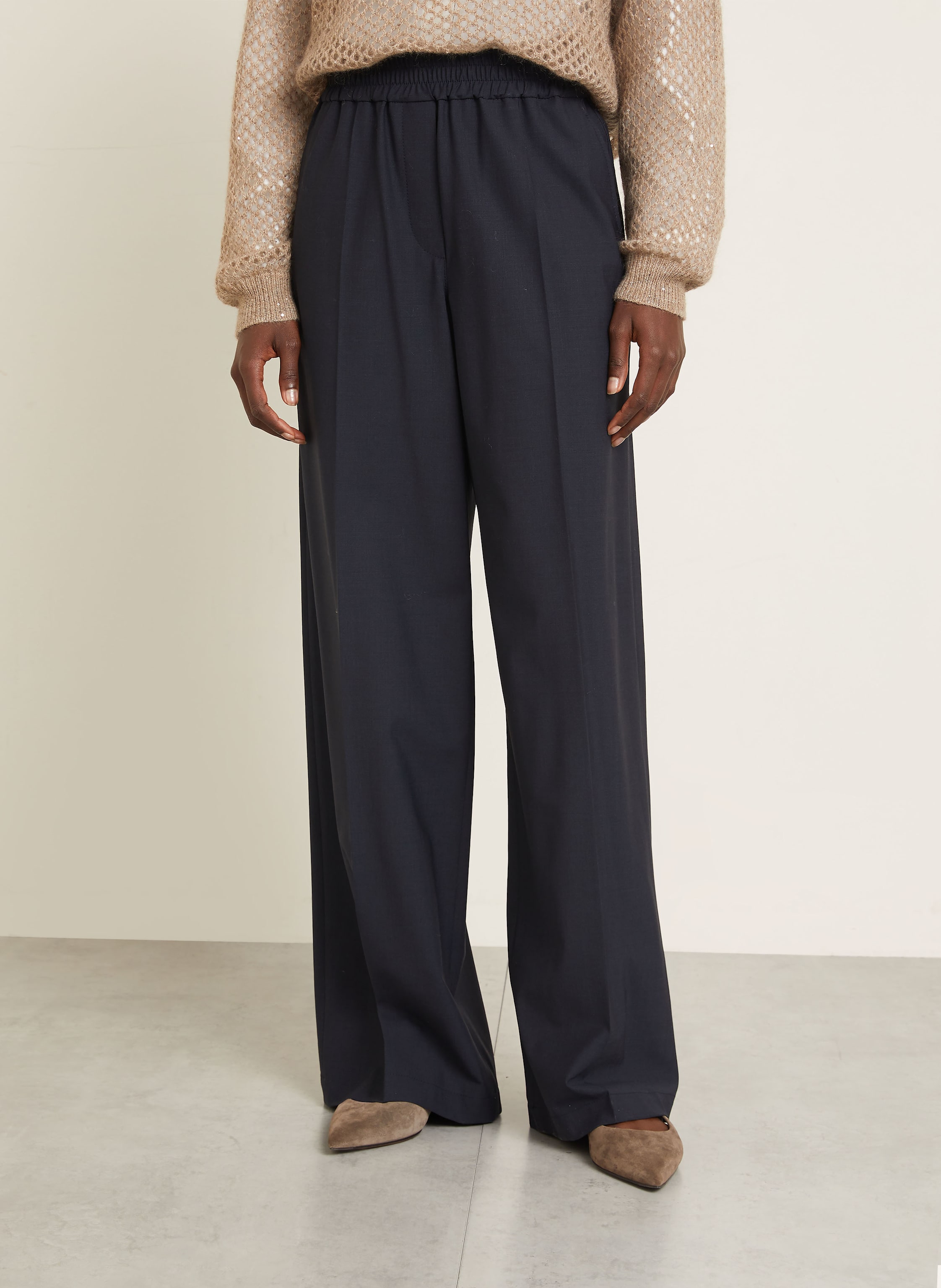 Thumbnail - Brunello Cucinelli Marlenehose blau