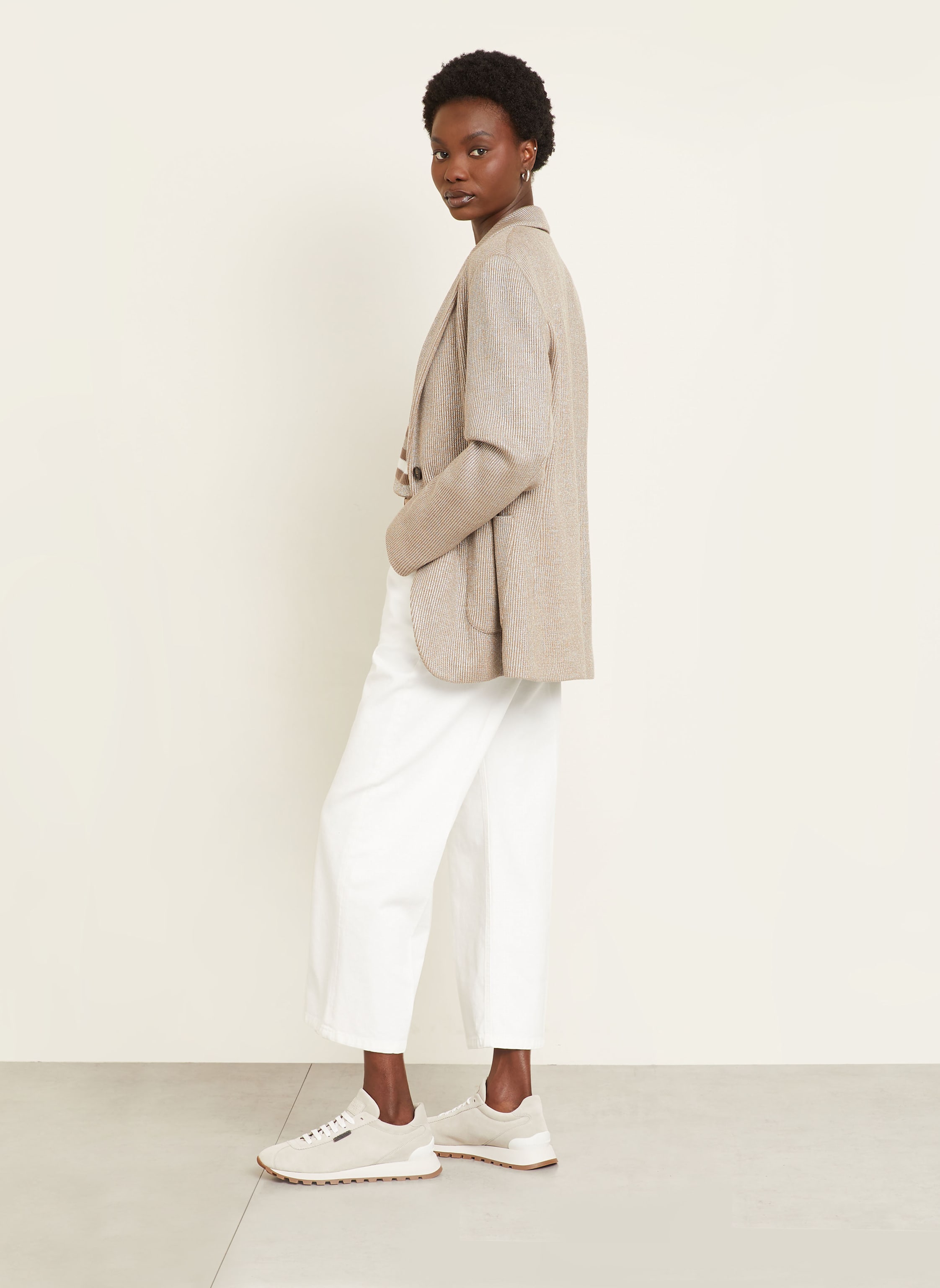 Thumbnail - Brunello Cucinelli Marlenehose Tinto beige