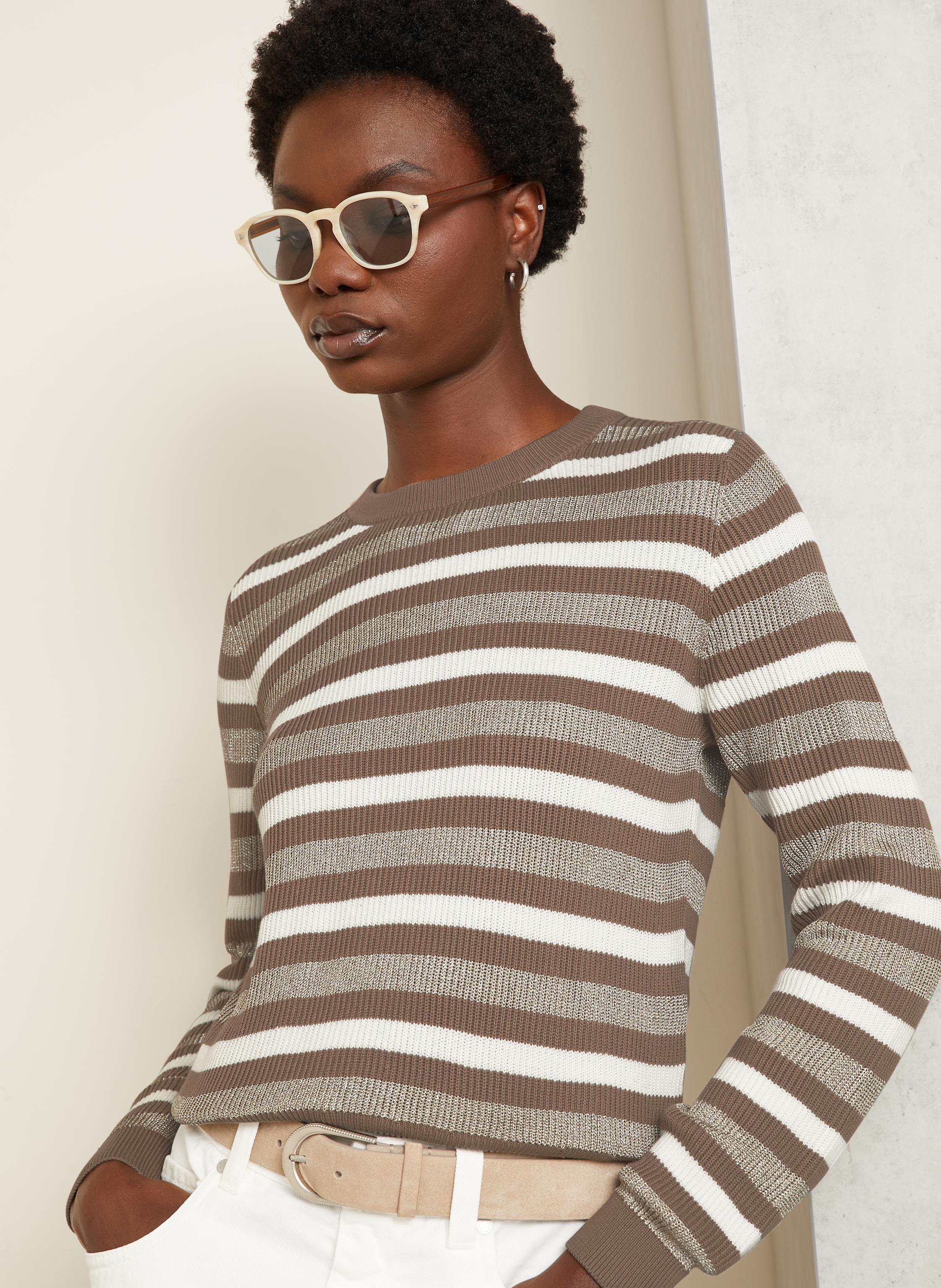 Thumbnail - Brunello Cucinelli Pullover Mit Glizergarn braun