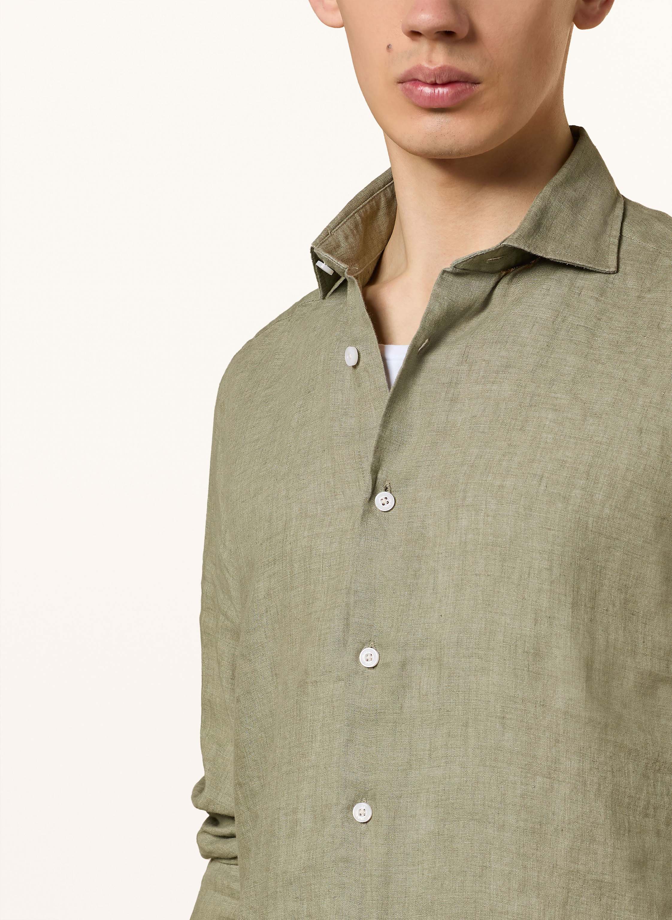Thumbnail - Reiss Leinenhemd Ruban Regular Fit gruen
