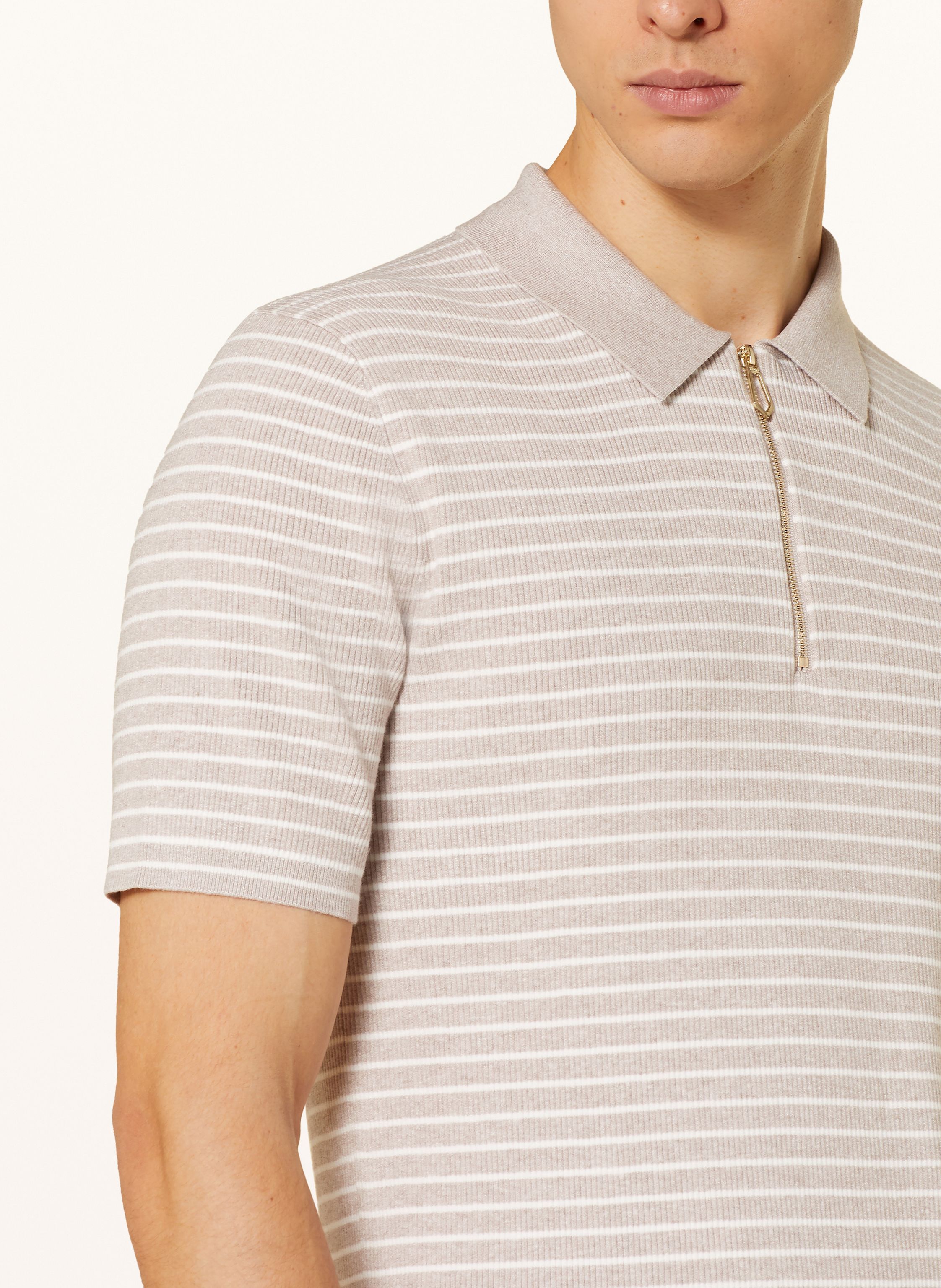 Thumbnail - Reiss Strick-Poloshirt Fallow beige