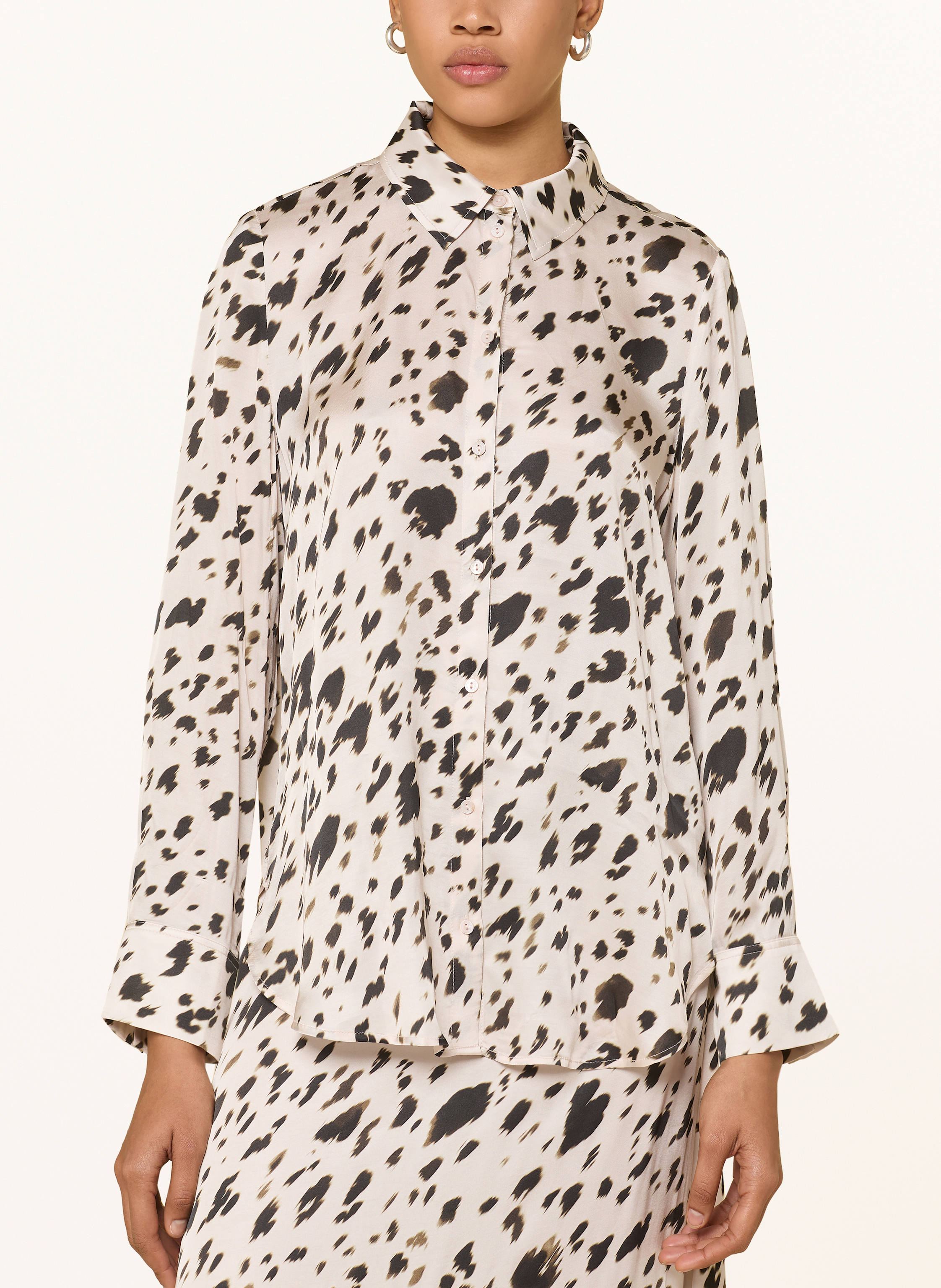 Thumbnail - Catnoir Hemdbluse Aus Satin beige