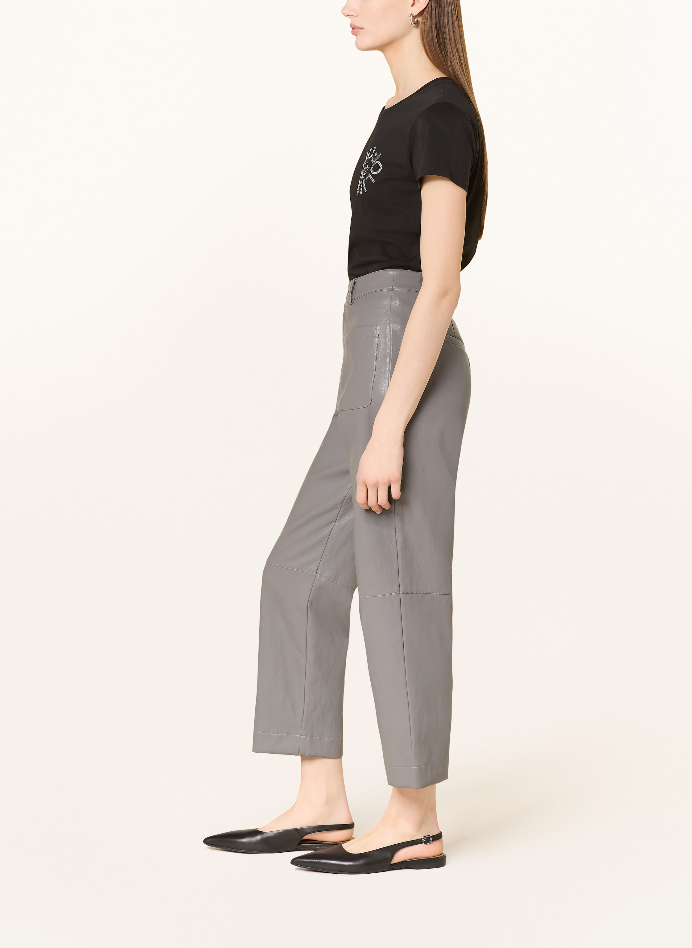 Thumbnail - Catnoir Hose In Lederoptik grau