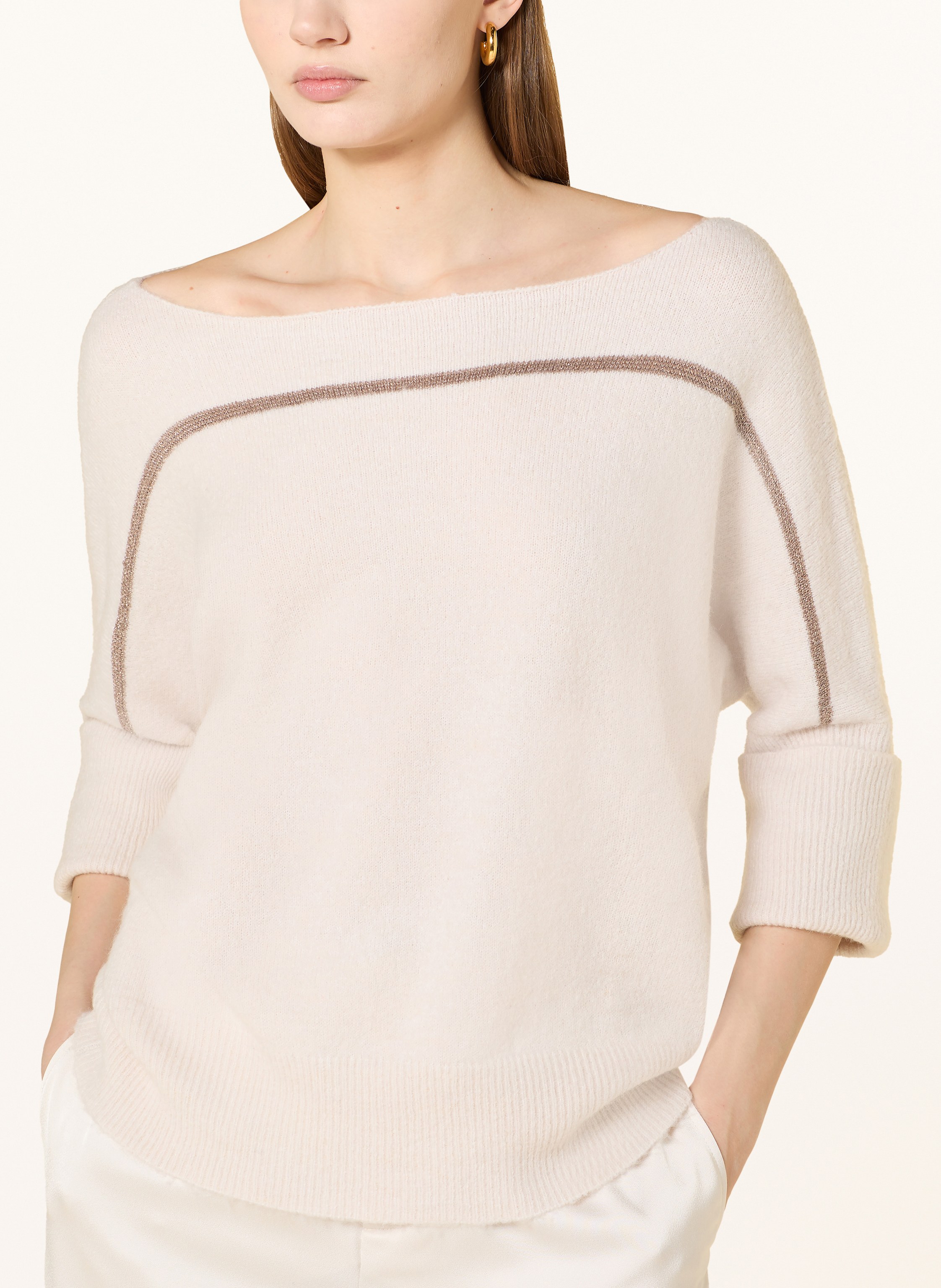 Thumbnail - Catnoir Pullover Mit Glitzergarn weiss