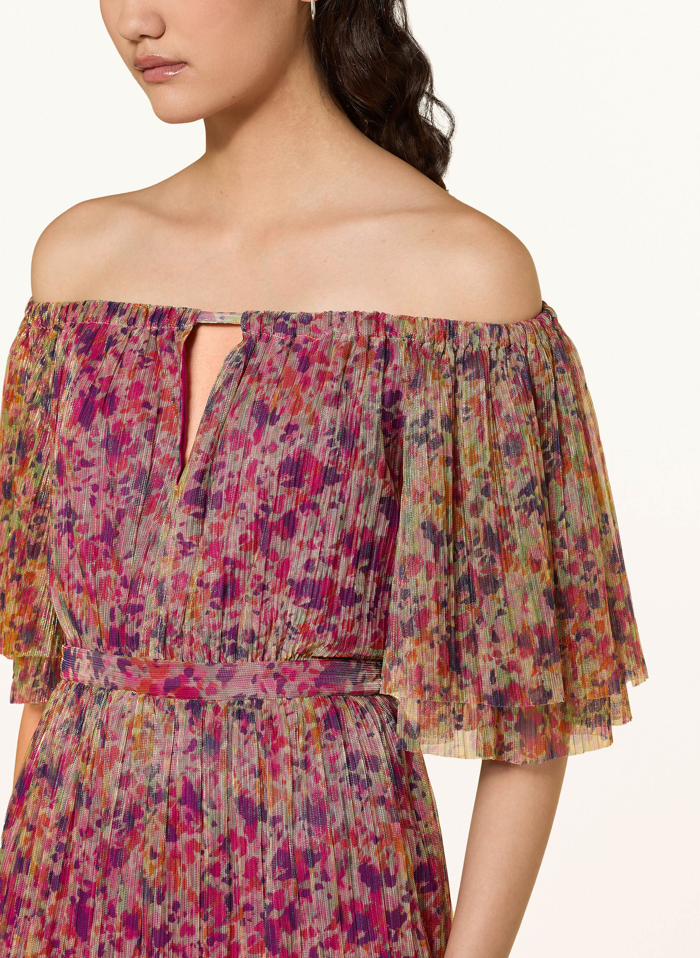 Thumbnail - Ba&Sh Off-Shoulder-Kleid Colette Mit Glitzergarn schwarz