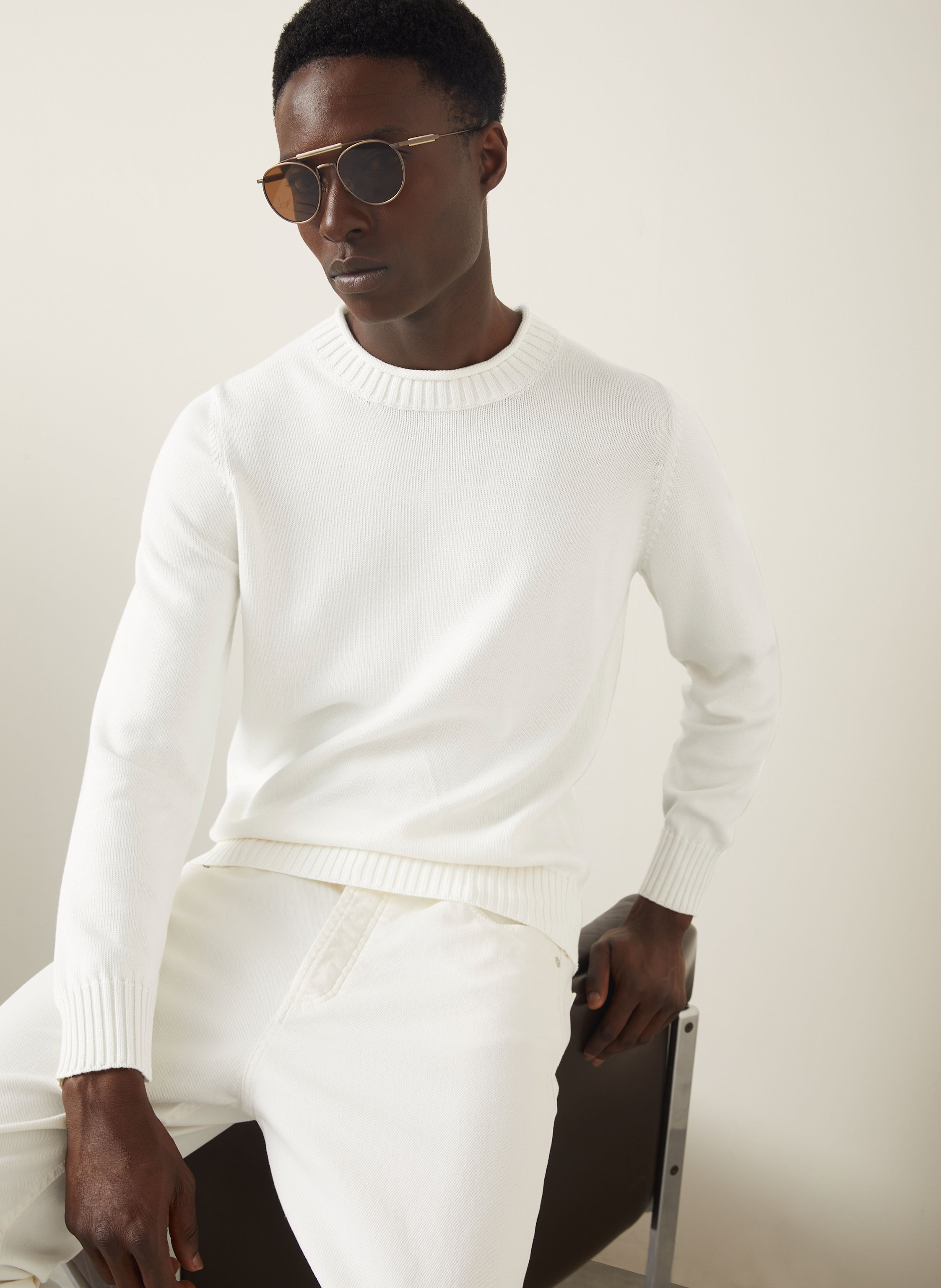 Thumbnail - Brunello Cucinelli Pullover weiss