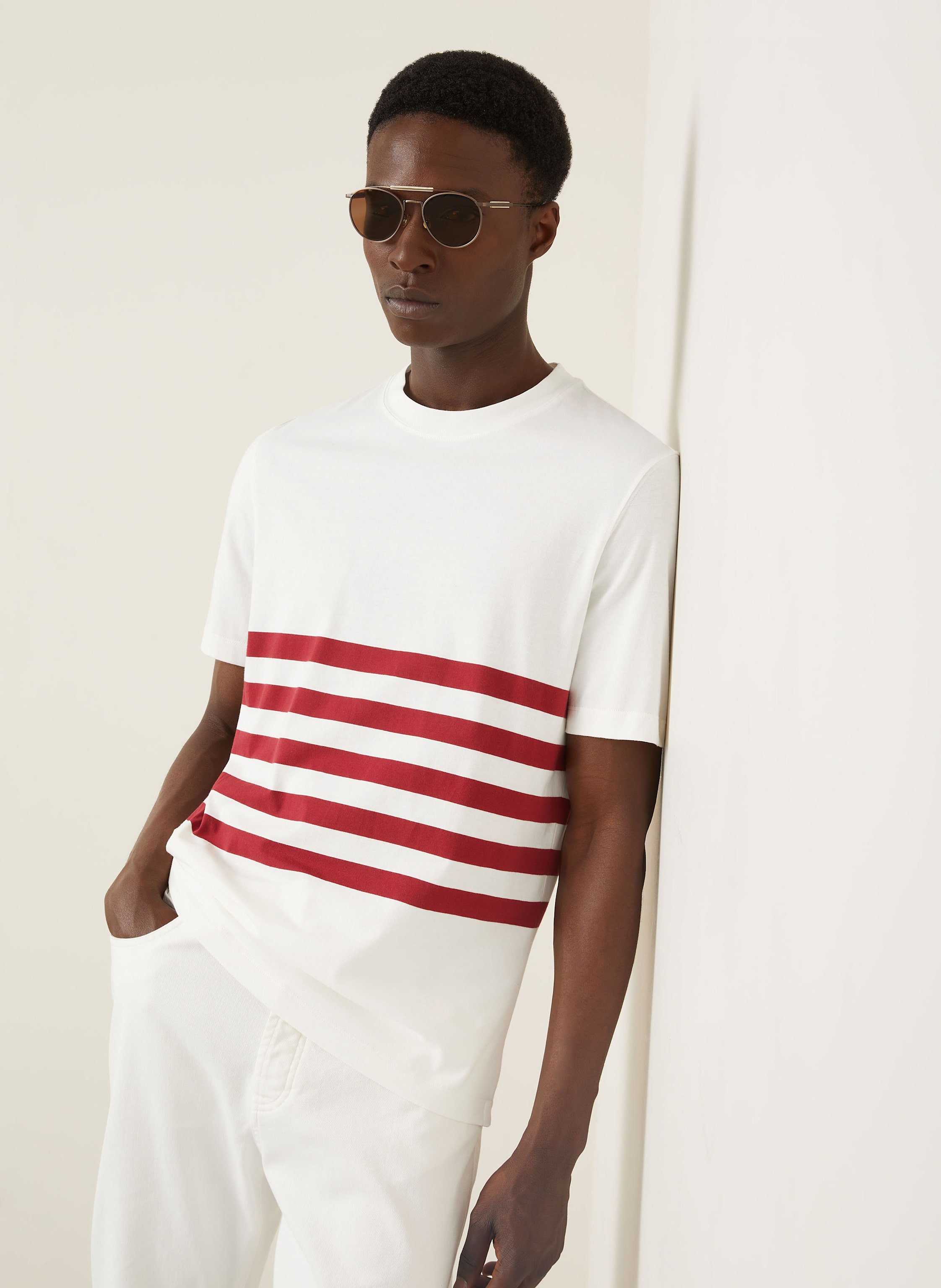 Thumbnail - Brunello Cucinelli T-Shirt weiss