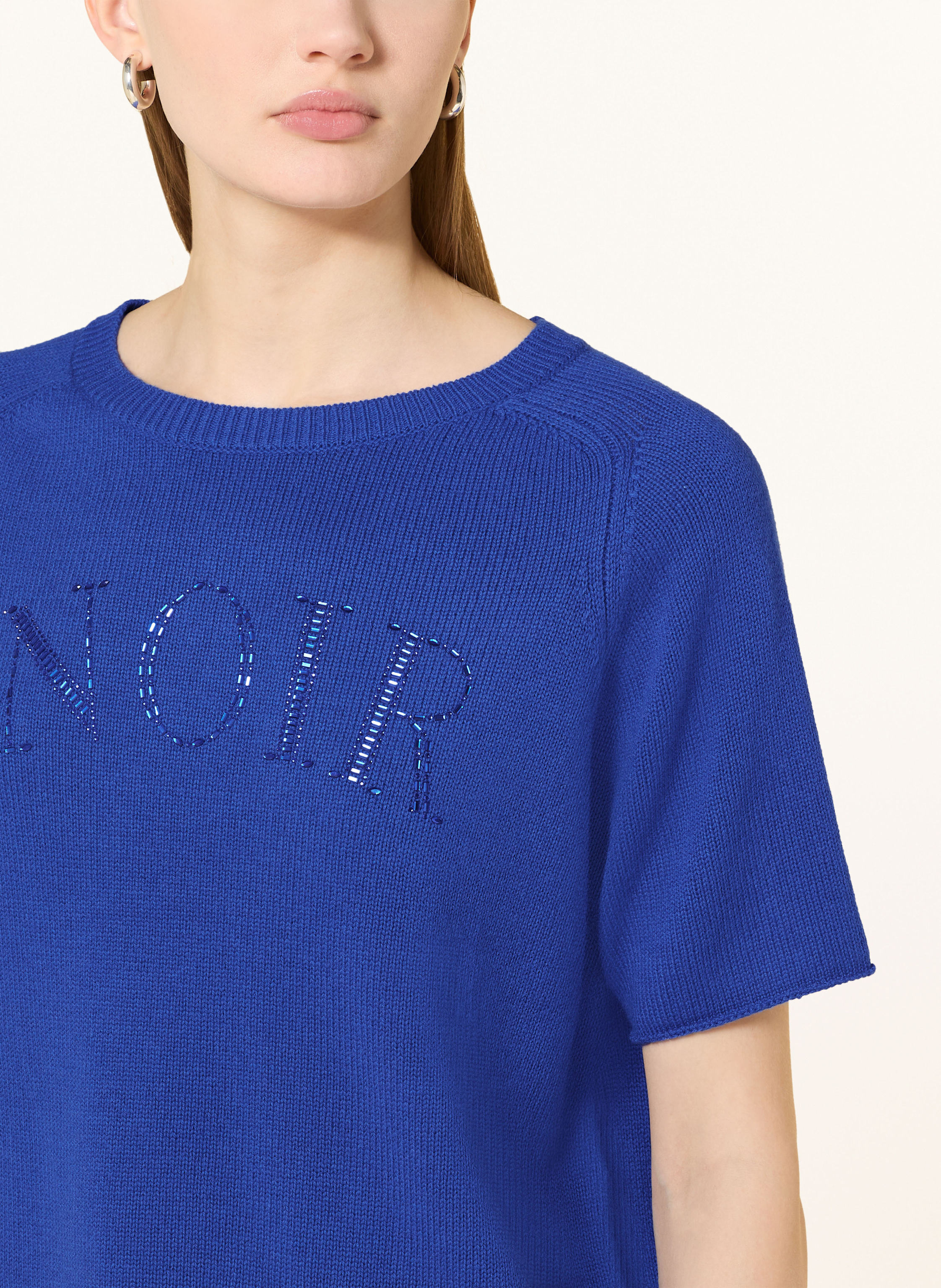 Thumbnail - Catnoir Strickshirt Mit Schmucksteinen blau